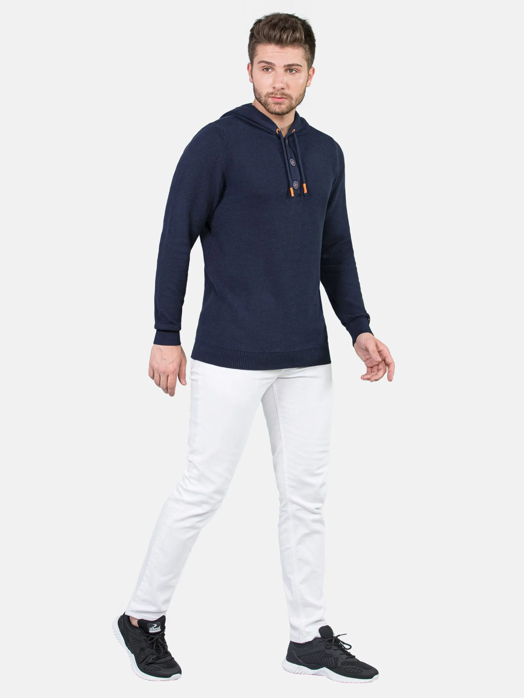 WAM DENIM Sweaters & Vesten*La Sarraz Hoodie Navy Sweater