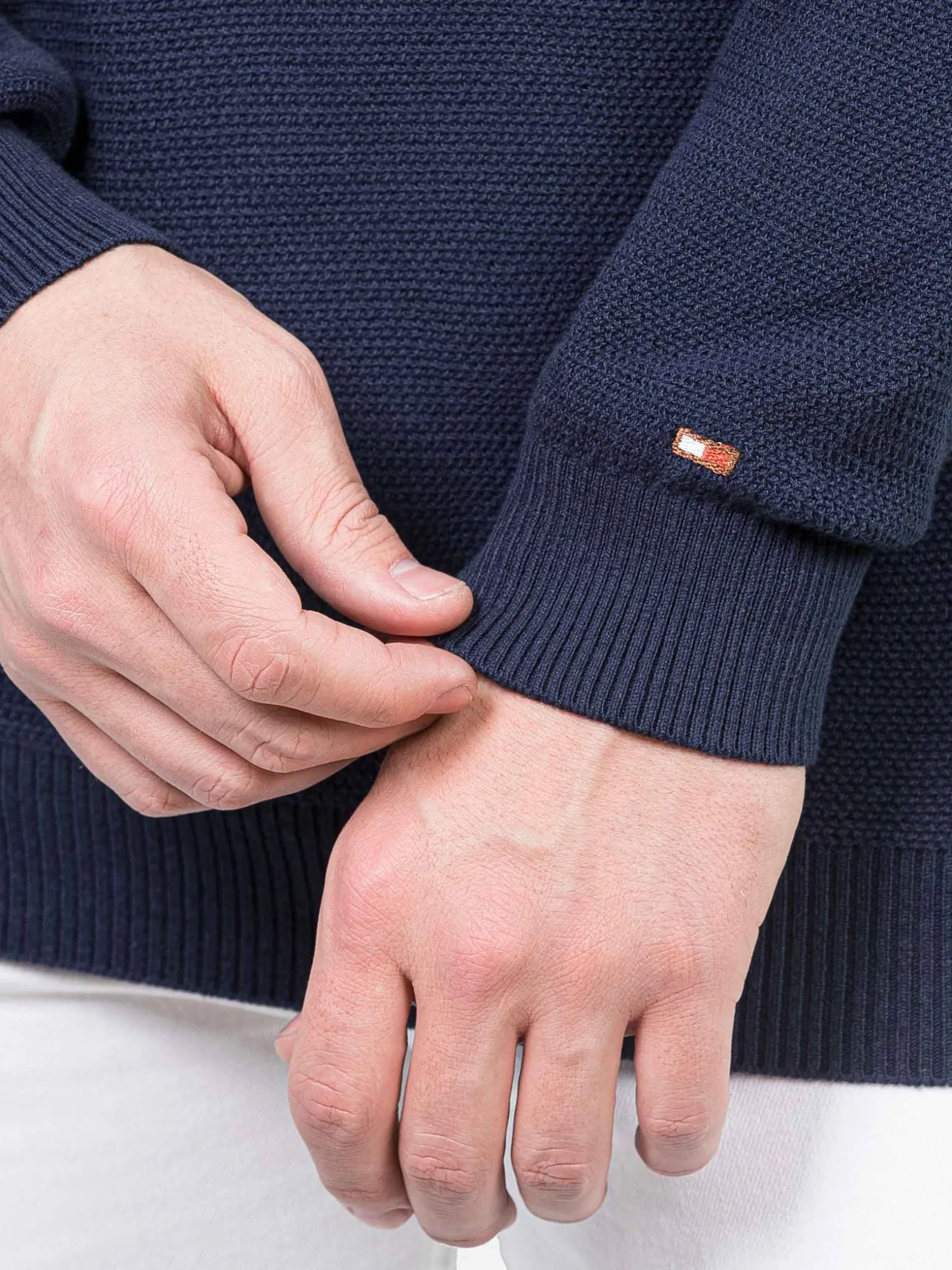 WAM DENIM Sweaters & Vesten*La Sarraz Hoodie Navy Sweater