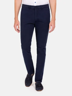 WAM DENIM Chino's*Laminia Slim Fit Navy Chino