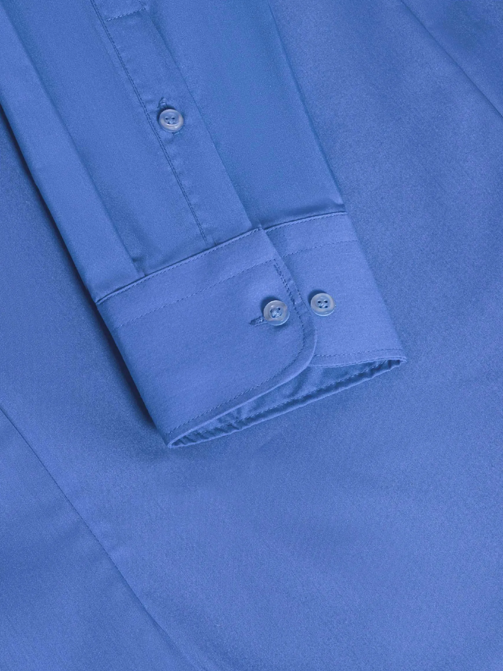 WAM DENIM Overhemd Lange Mouwen*Leira Solid Dark Blue Overhemd Lange Mouw