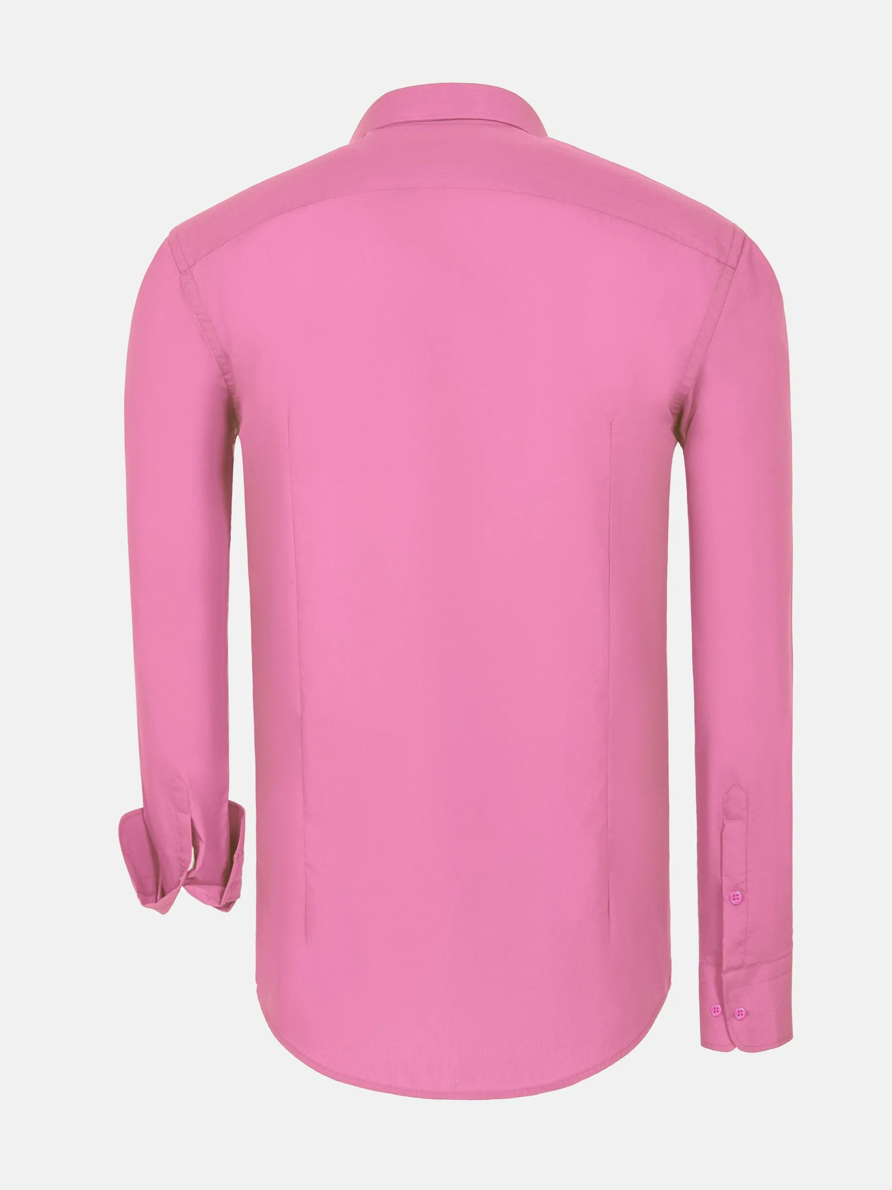 WAM DENIM Overhemd Lange Mouwen*Leira Solid Dark Pink Overhemd Lange Mouw