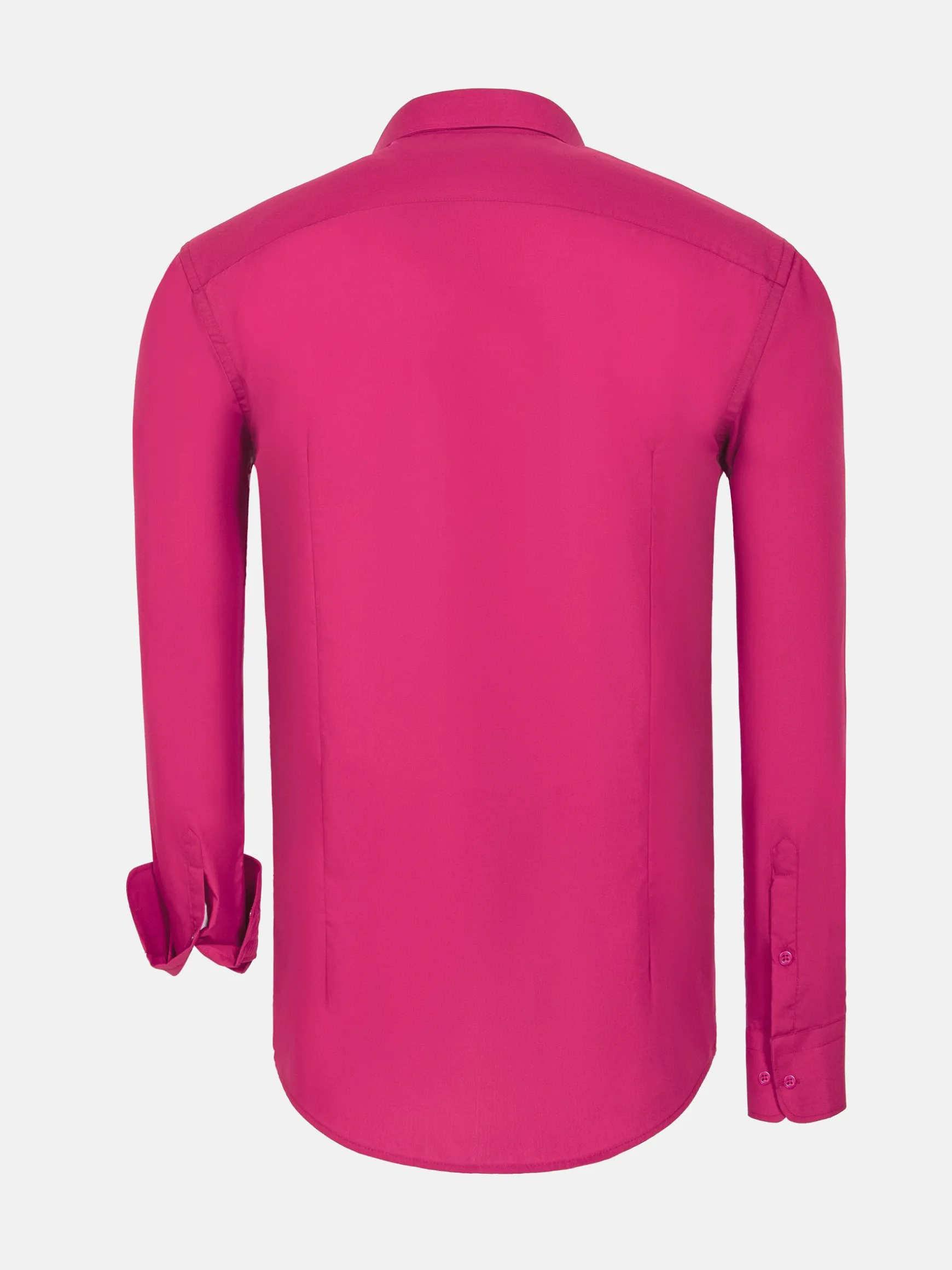 WAM DENIM Overhemd Lange Mouwen*Leira Solid Fuchsia Overhemd Lange Mouw
