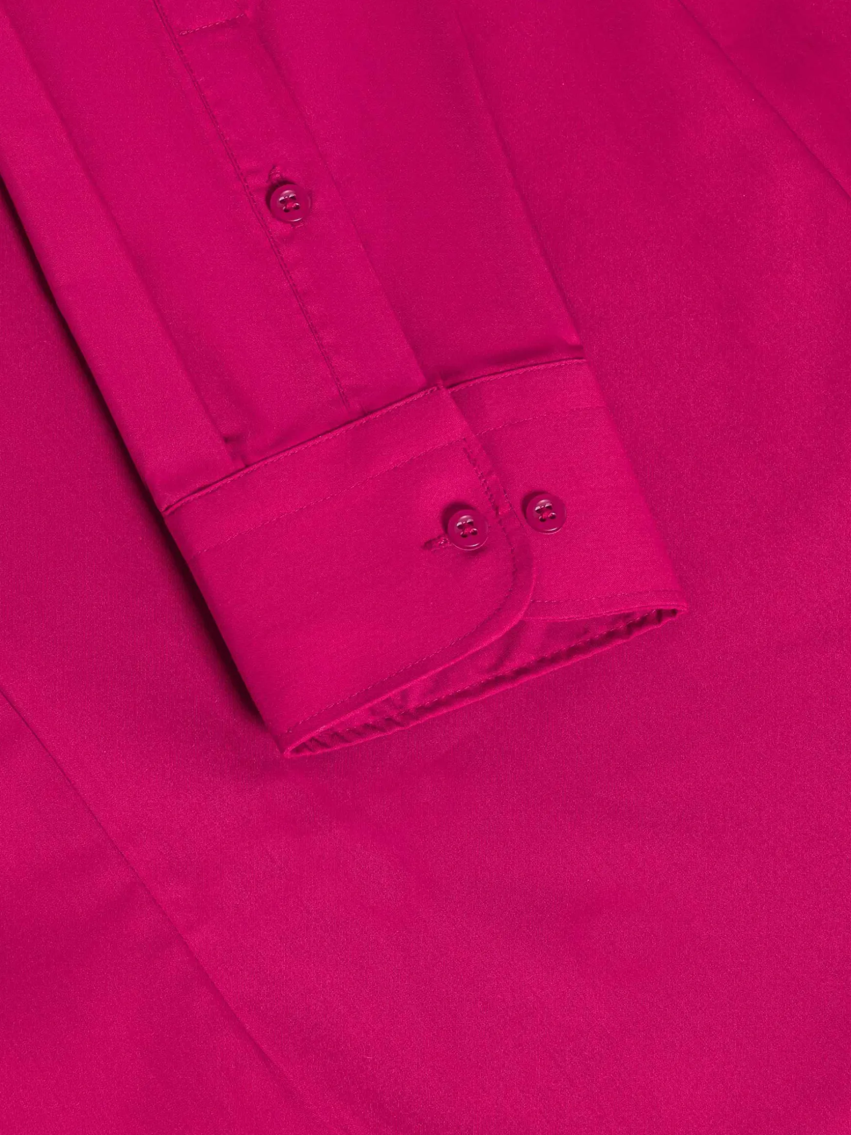 WAM DENIM Overhemd Lange Mouwen*Leira Solid Fuchsia Overhemd Lange Mouw