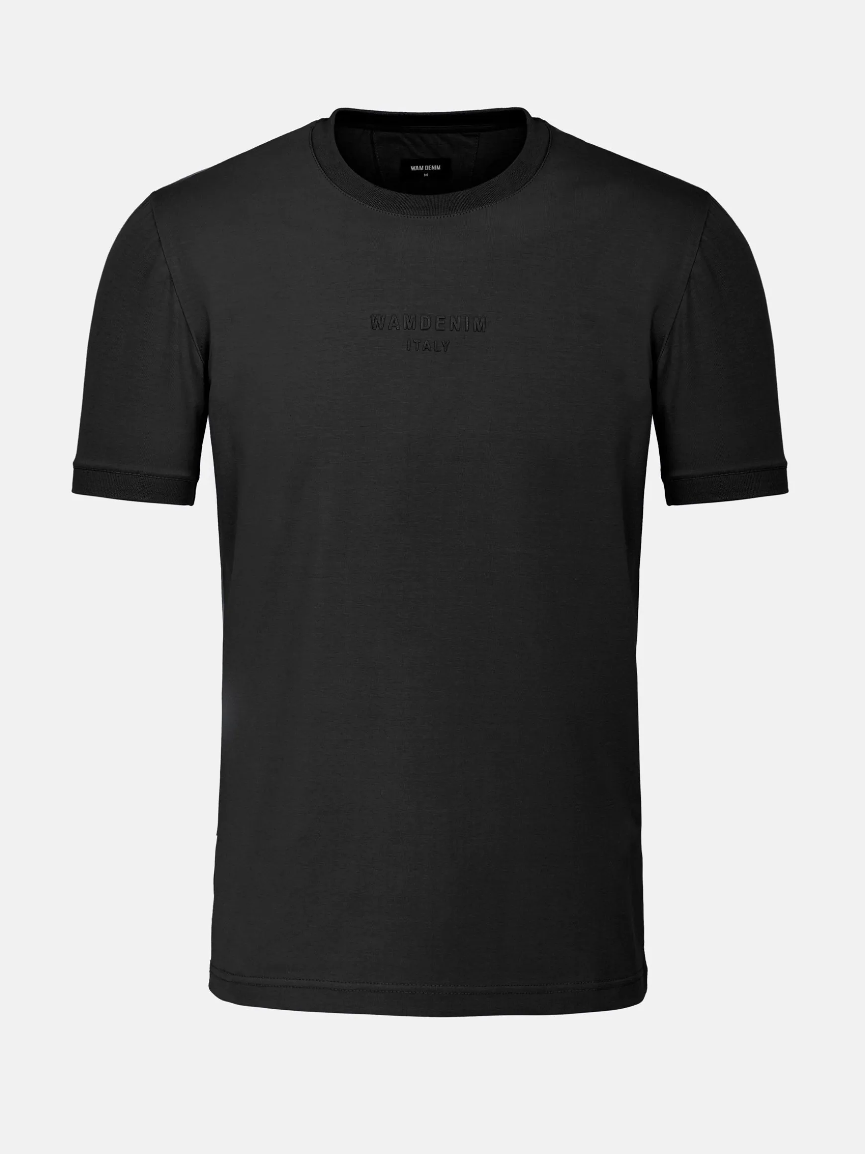 WAM DENIM T-Shirts*Liam Slim Fit Black T-Shirt