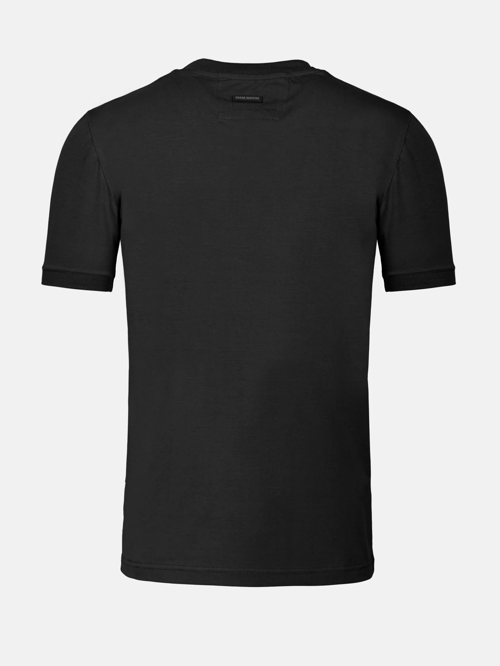 WAM DENIM T-Shirts*Liam Slim Fit Black T-Shirt
