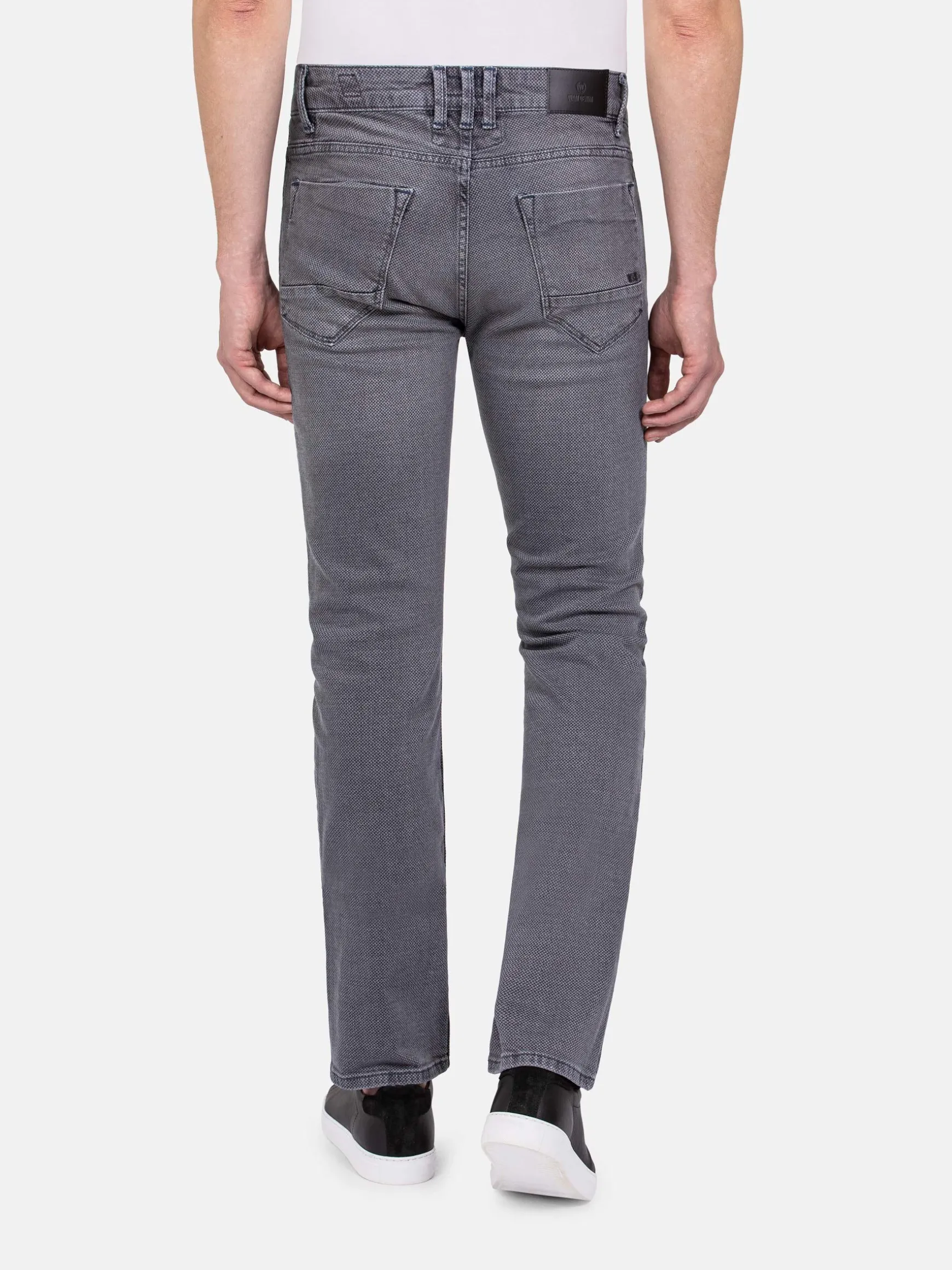 WAM DENIM Jeans*Lombardo Regular Fit Textured Anthracite Jeans