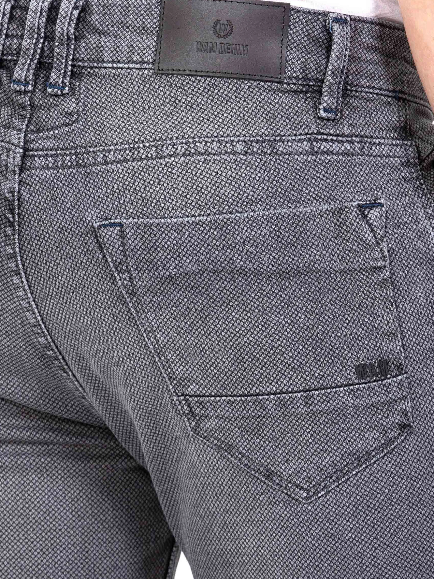 WAM DENIM Jeans*Lombardo Regular Fit Textured Anthracite Jeans