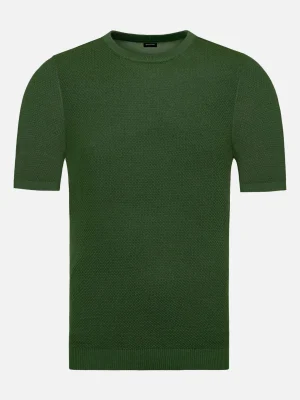 WAM DENIM T-Shirts*Lucas Pique Knit Green T-Shirt