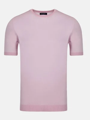 WAM DENIM T-Shirts*Lucas Pique Knit Pink T-Shirt