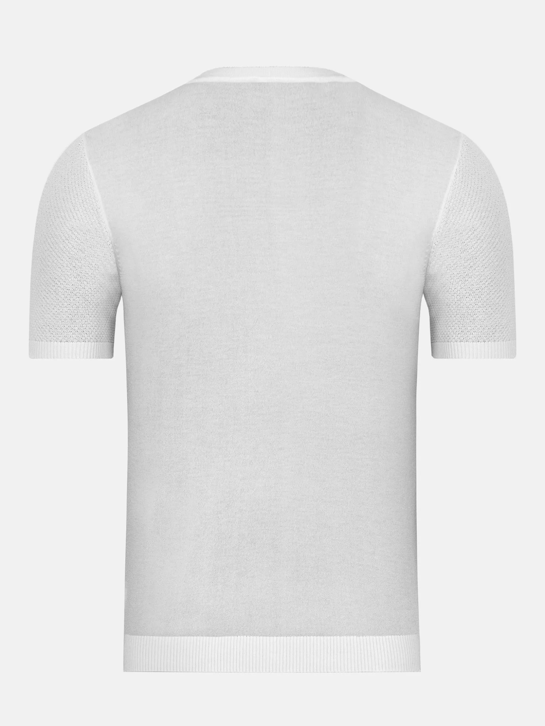 WAM DENIM T-Shirts*Lucas Pique Knit White T-Shirt