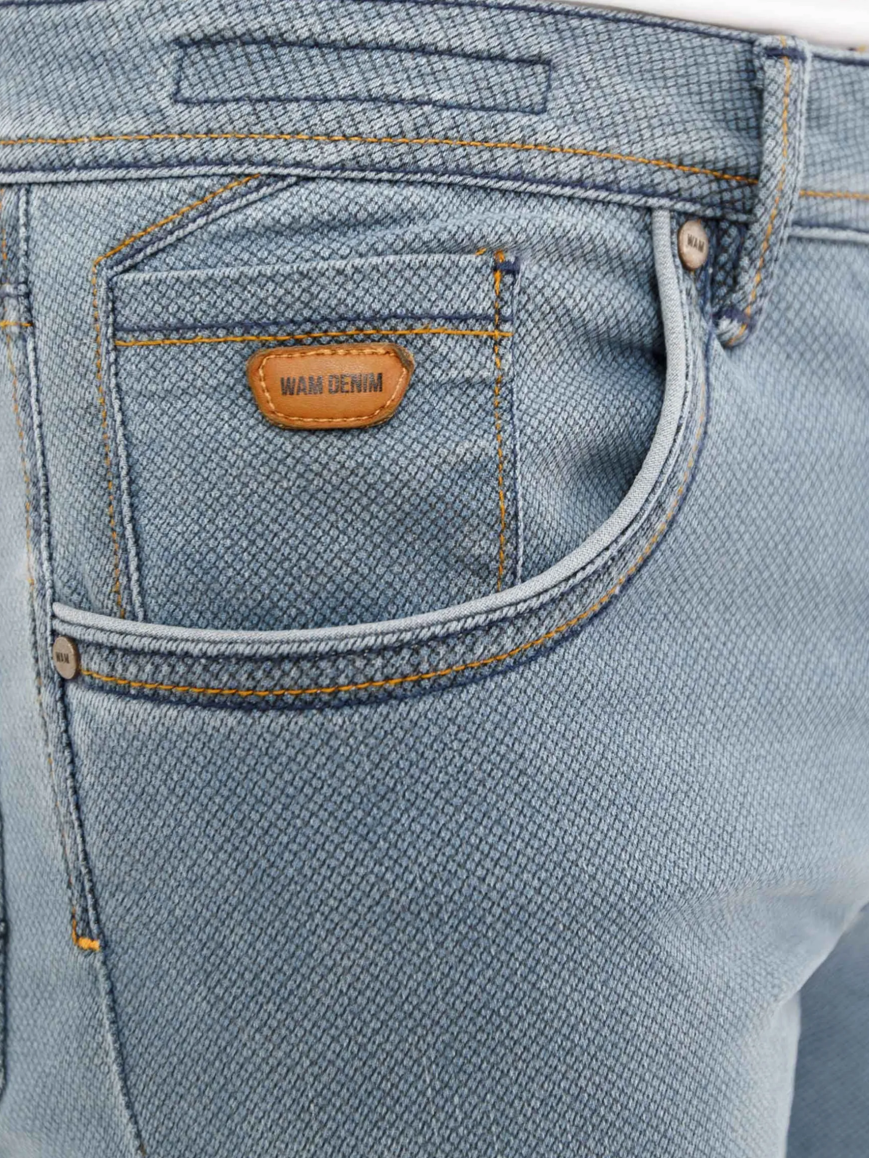 WAM DENIM Jeans*Luna Mini Check Slim Fit Blue jeans