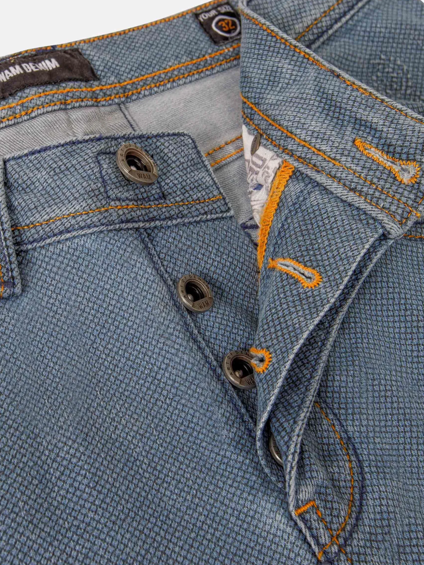 WAM DENIM Jeans*Luna Mini Check Slim Fit Blue jeans