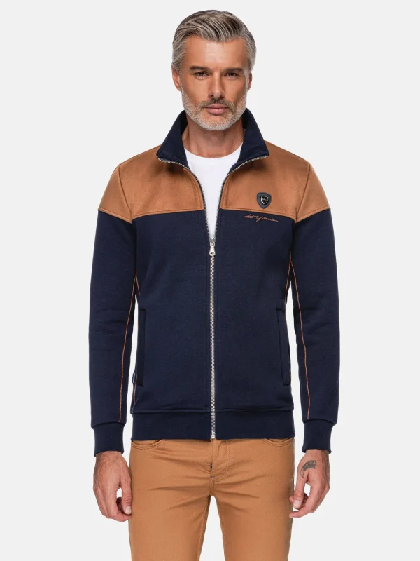 WAM DENIM Sweaters & Vesten*Maiden High Neck Navy Vesten