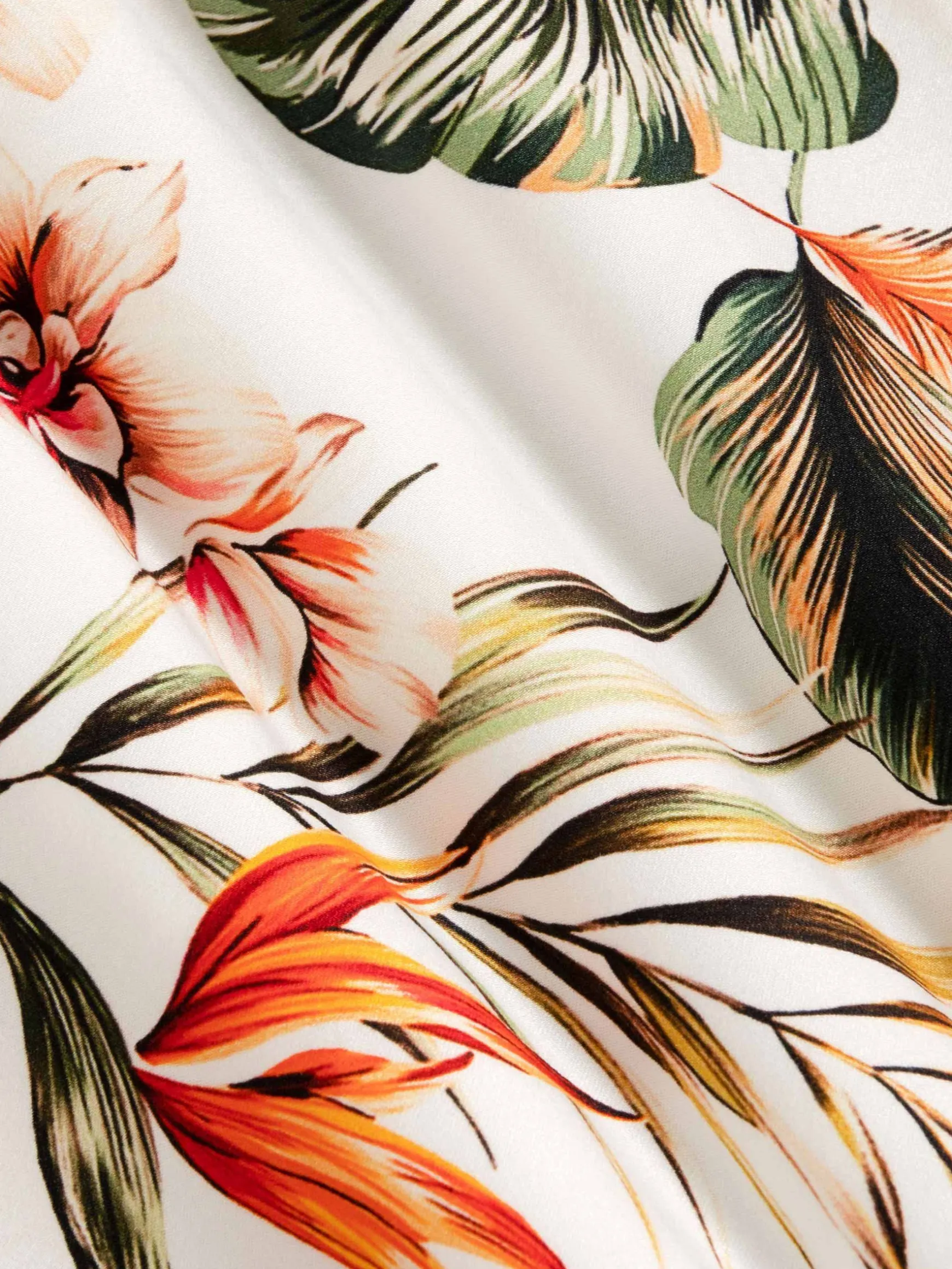 WAM DENIM Overhemd Korte Mouwen*Mason Floral White Overhemd