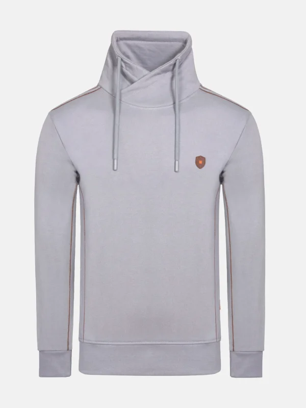 WAM DENIM Sweaters & Vesten*Mathew High Neck Light Grey Sweater