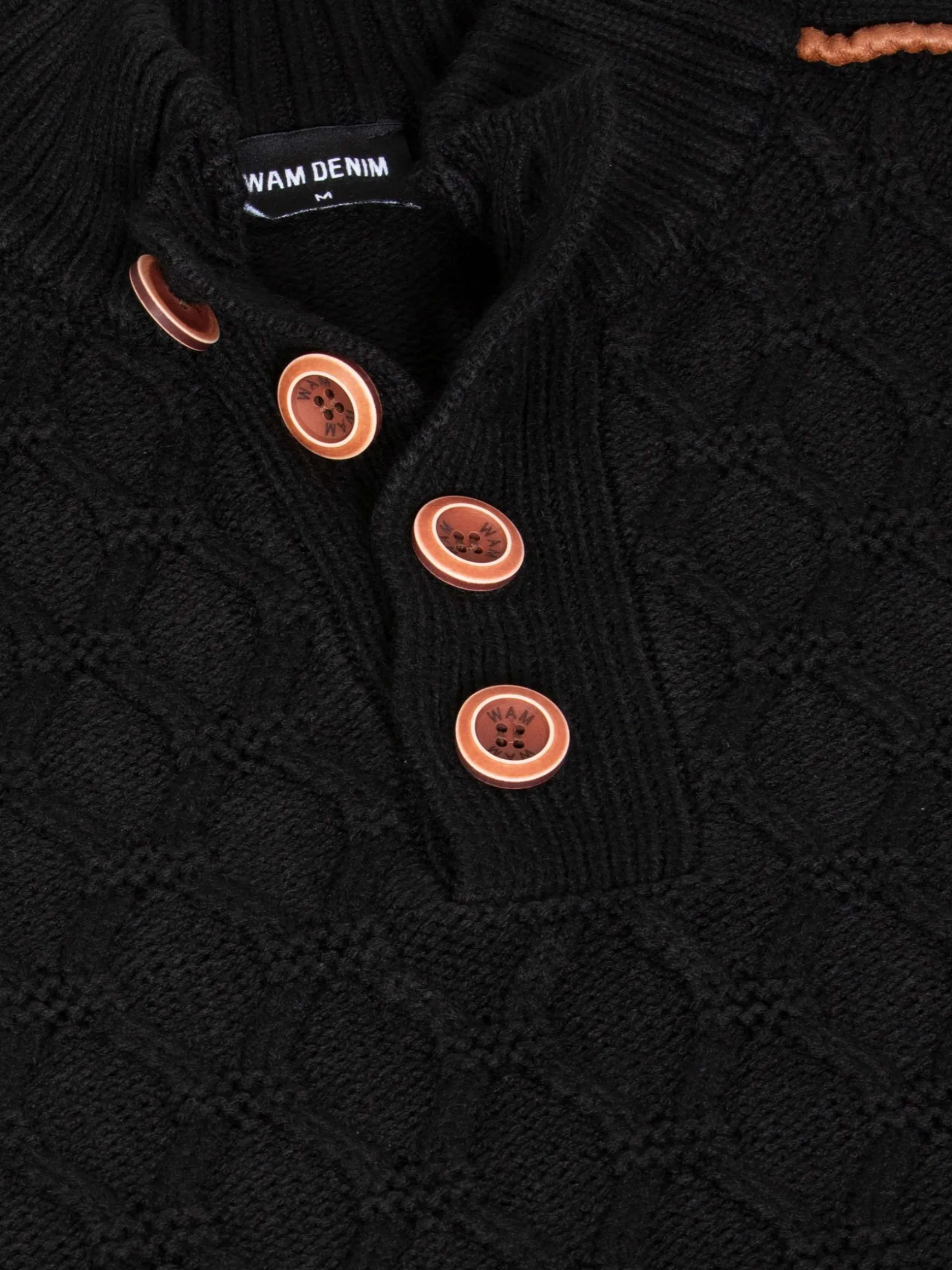 WAM DENIM Truien & Pullovers*Minerve Knit Pattern Black Truien