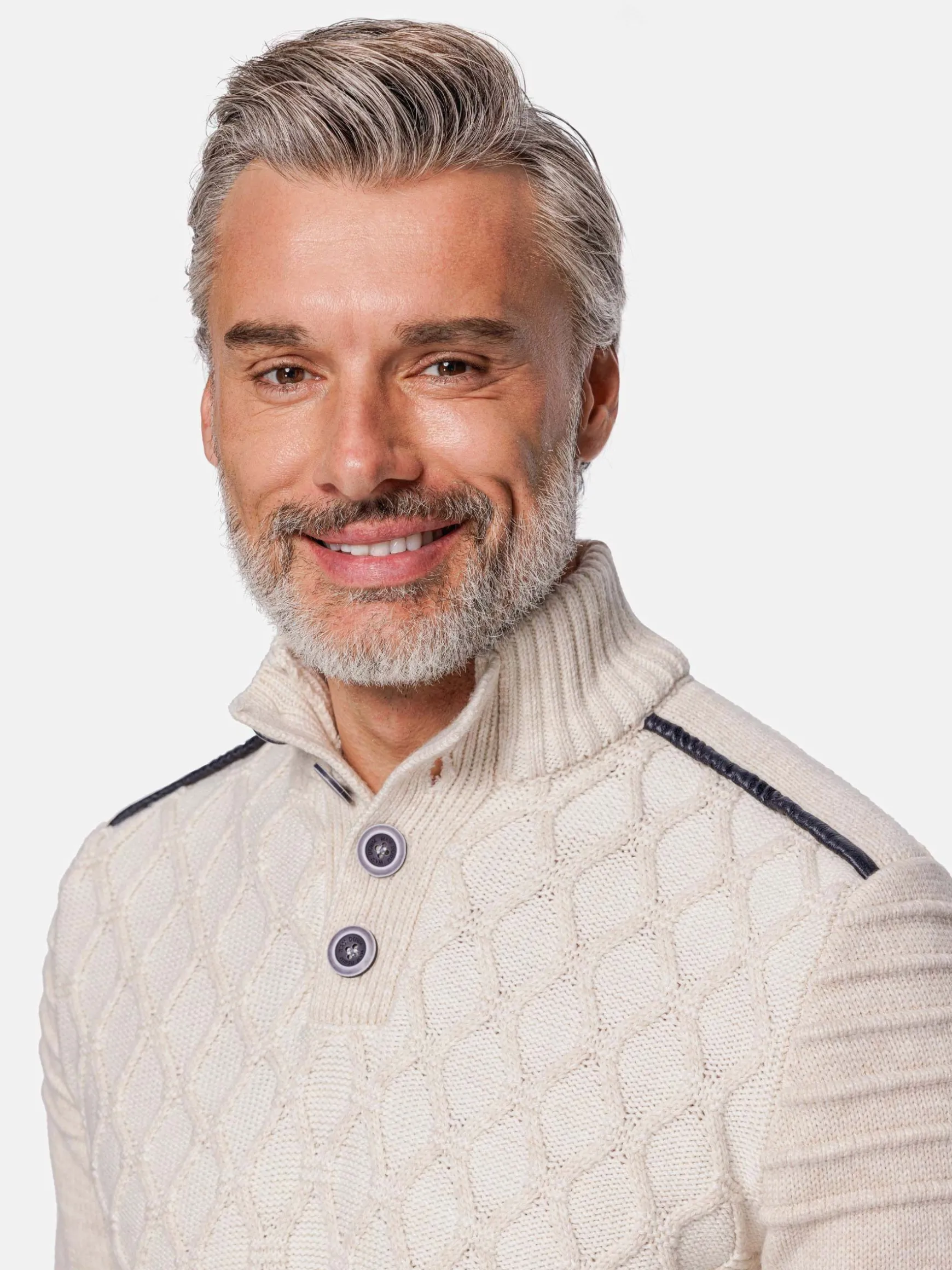 WAM DENIM Truien & Pullovers*Minevre Pattern Beige Truien