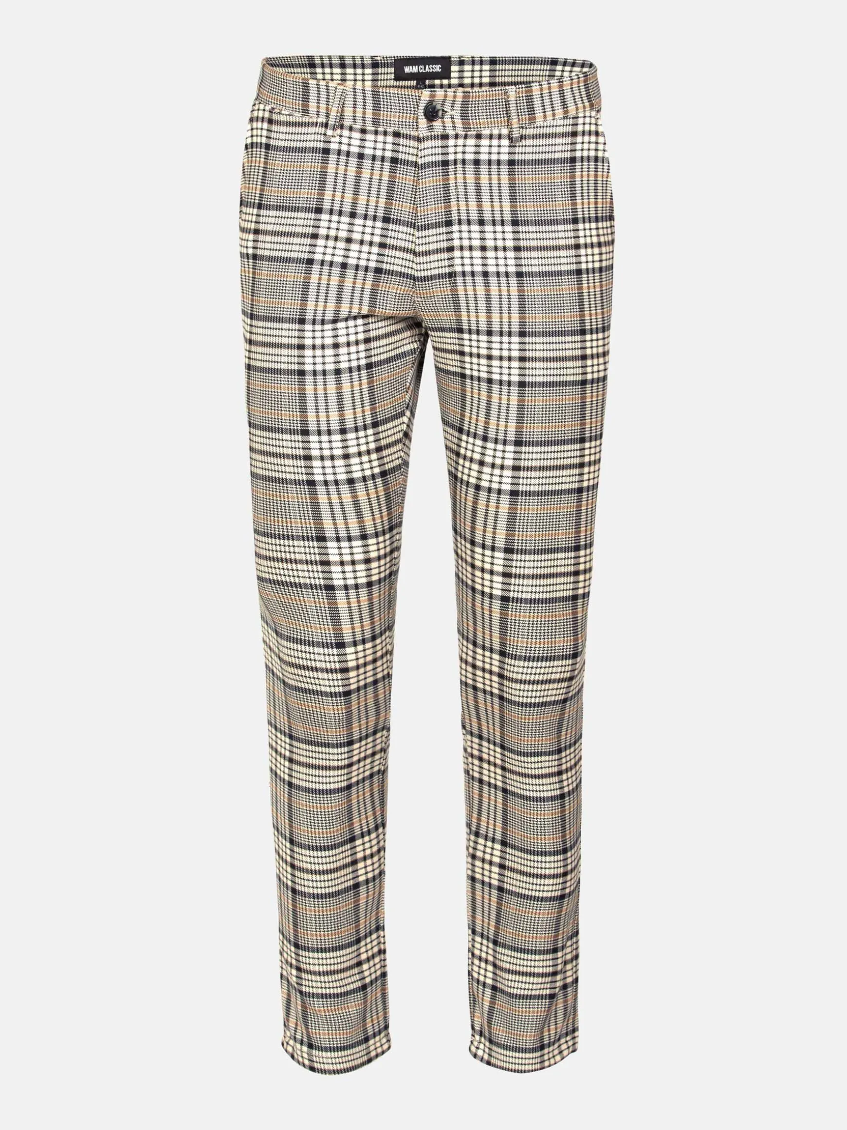 WAM DENIM Pakken & Maatwerk*Mitchell Skinny Fit Beige Navy Pantalon