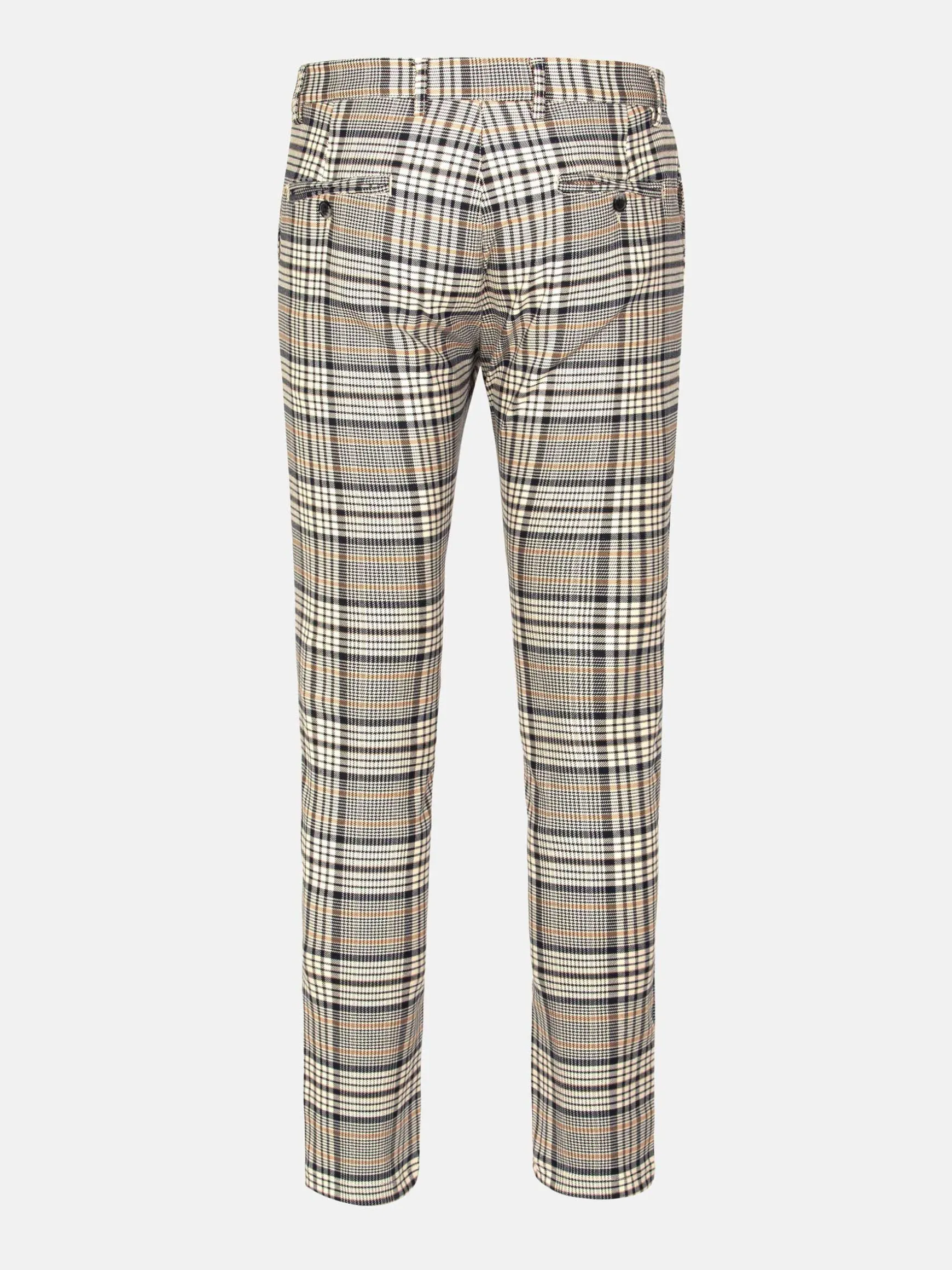 WAM DENIM Pakken & Maatwerk*Mitchell Skinny Fit Beige Navy Pantalon