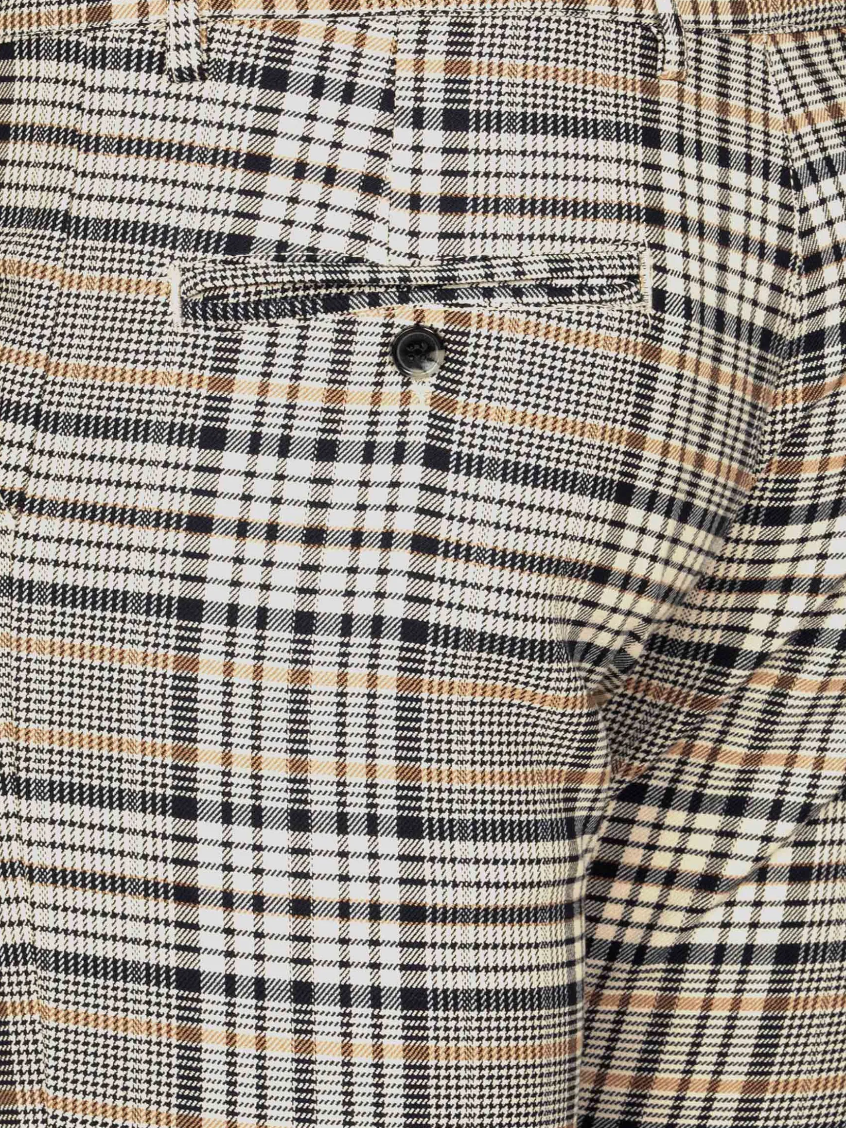 WAM DENIM Pakken & Maatwerk*Mitchell Skinny Fit Beige Navy Pantalon