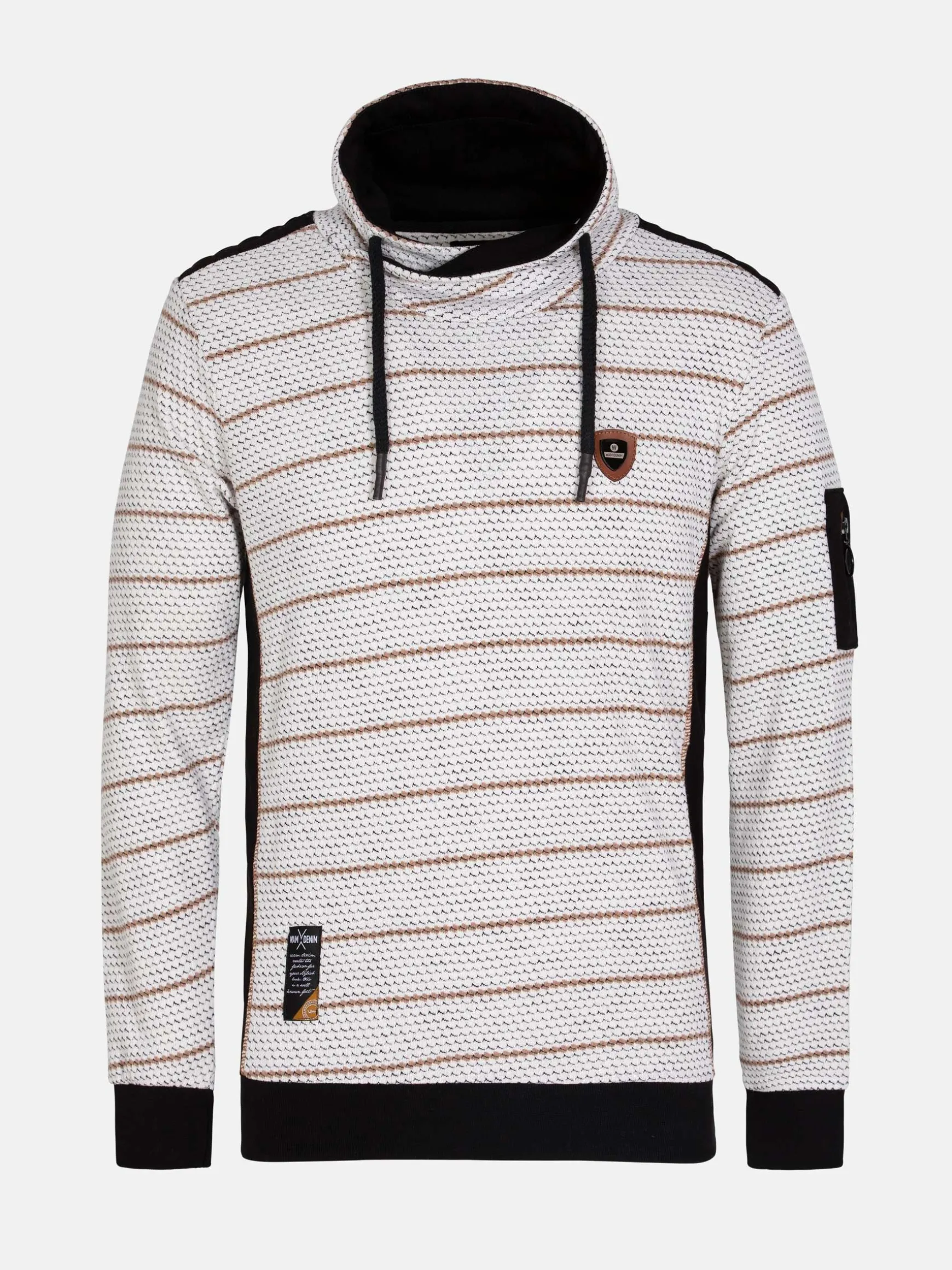 WAM DENIM Sweaters & Vesten*Muro Striped Off-White Sweater