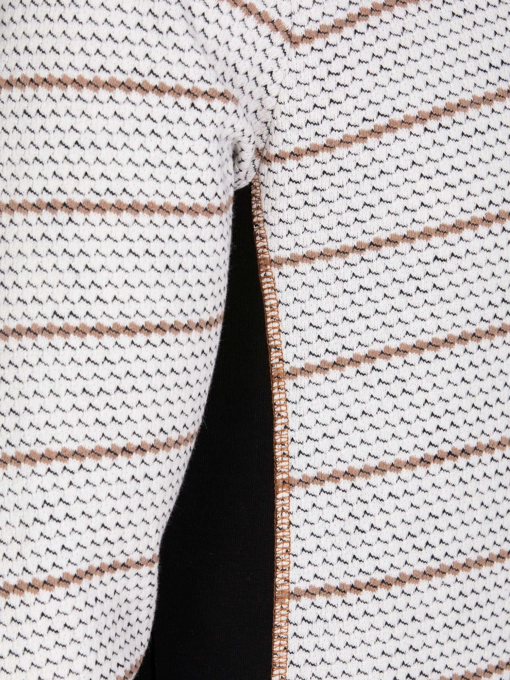 WAM DENIM Sweaters & Vesten*Muro Striped Off-White Sweater