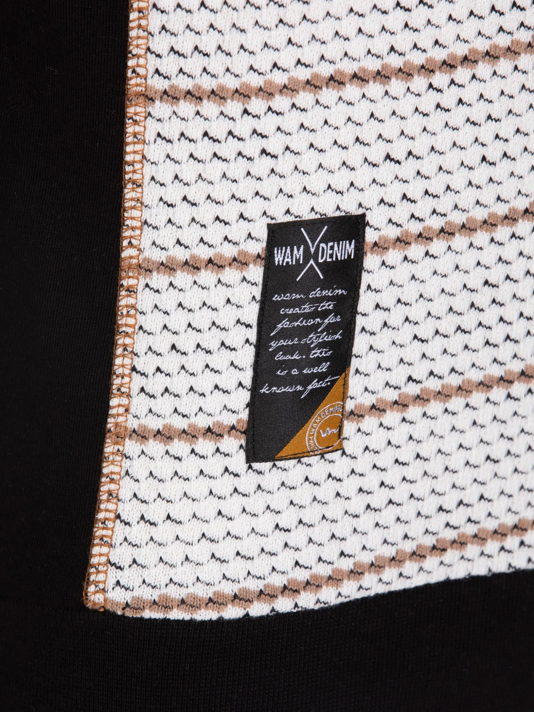 WAM DENIM Sweaters & Vesten*Muro Striped Off-White Sweater