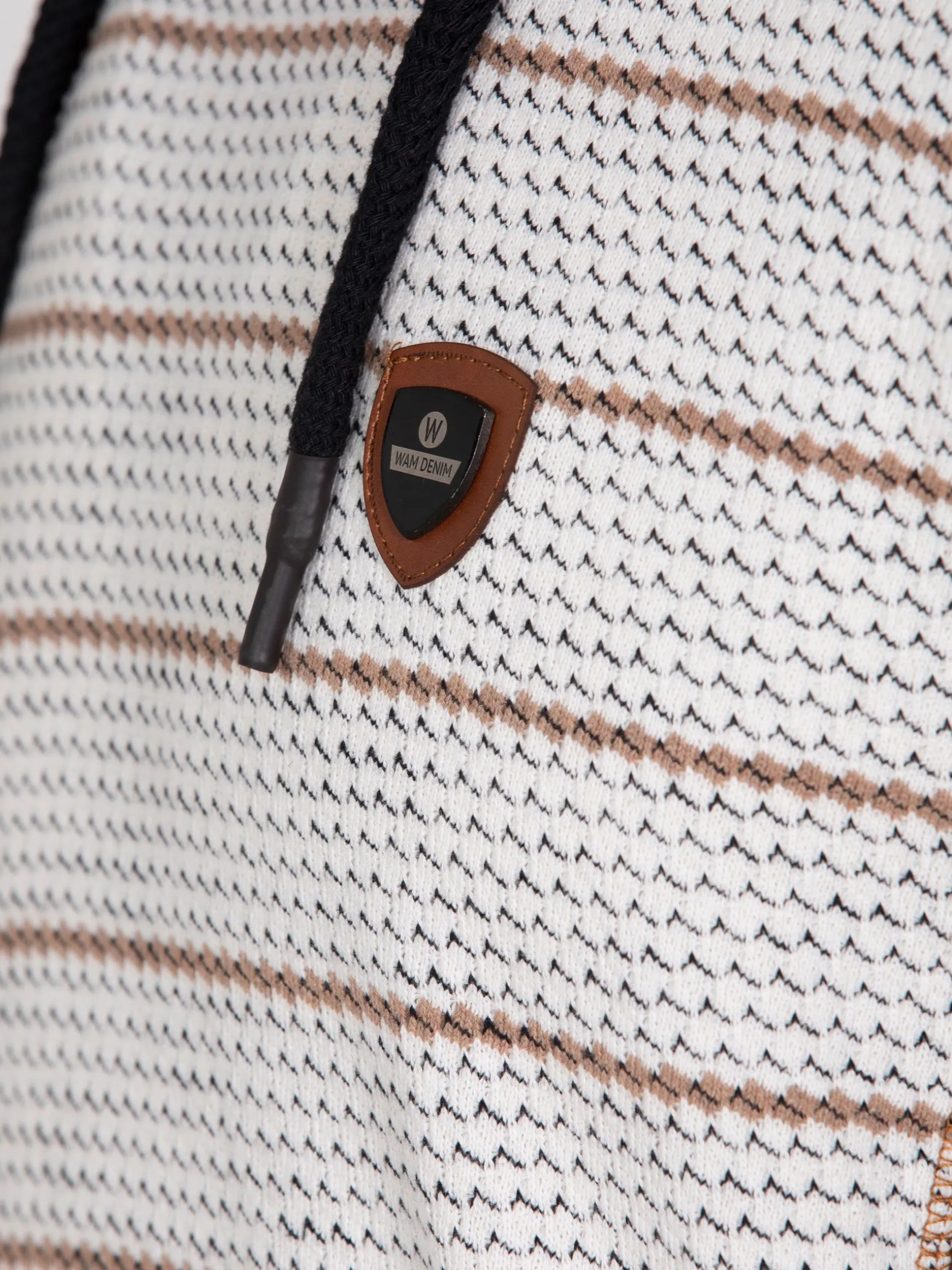 WAM DENIM Sweaters & Vesten*Muro Striped Off-White Sweater