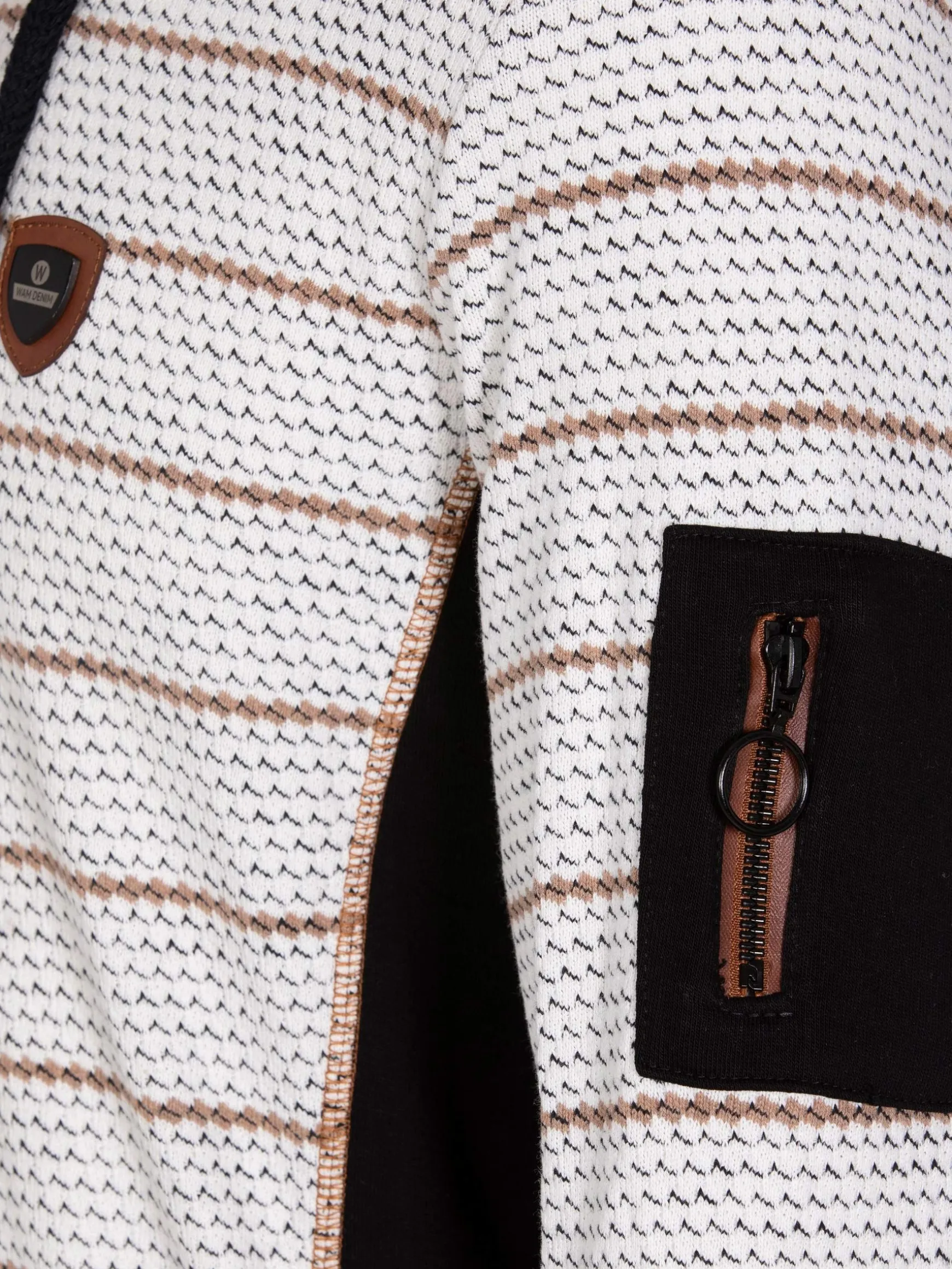 WAM DENIM Sweaters & Vesten*Muro Striped Off-White Sweater