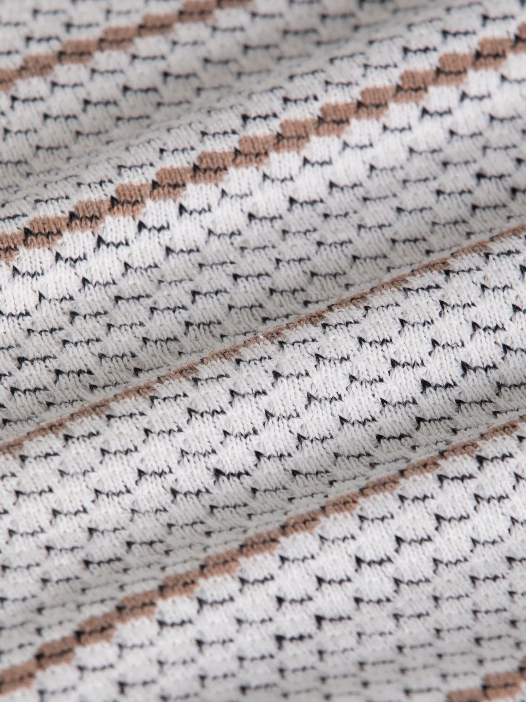 WAM DENIM Sweaters & Vesten*Muro Striped Off-White Sweater