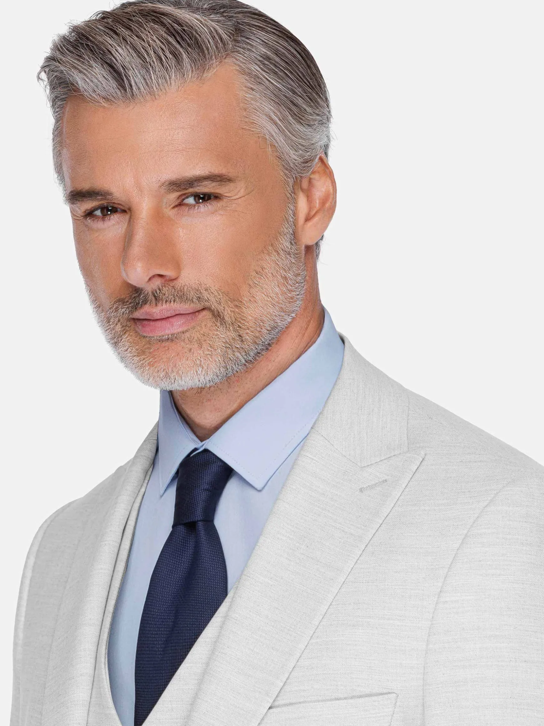 WAM DENIM Pakken & Maatwerk*Newsted Comfort Wide Lapel Light Grey Colbert