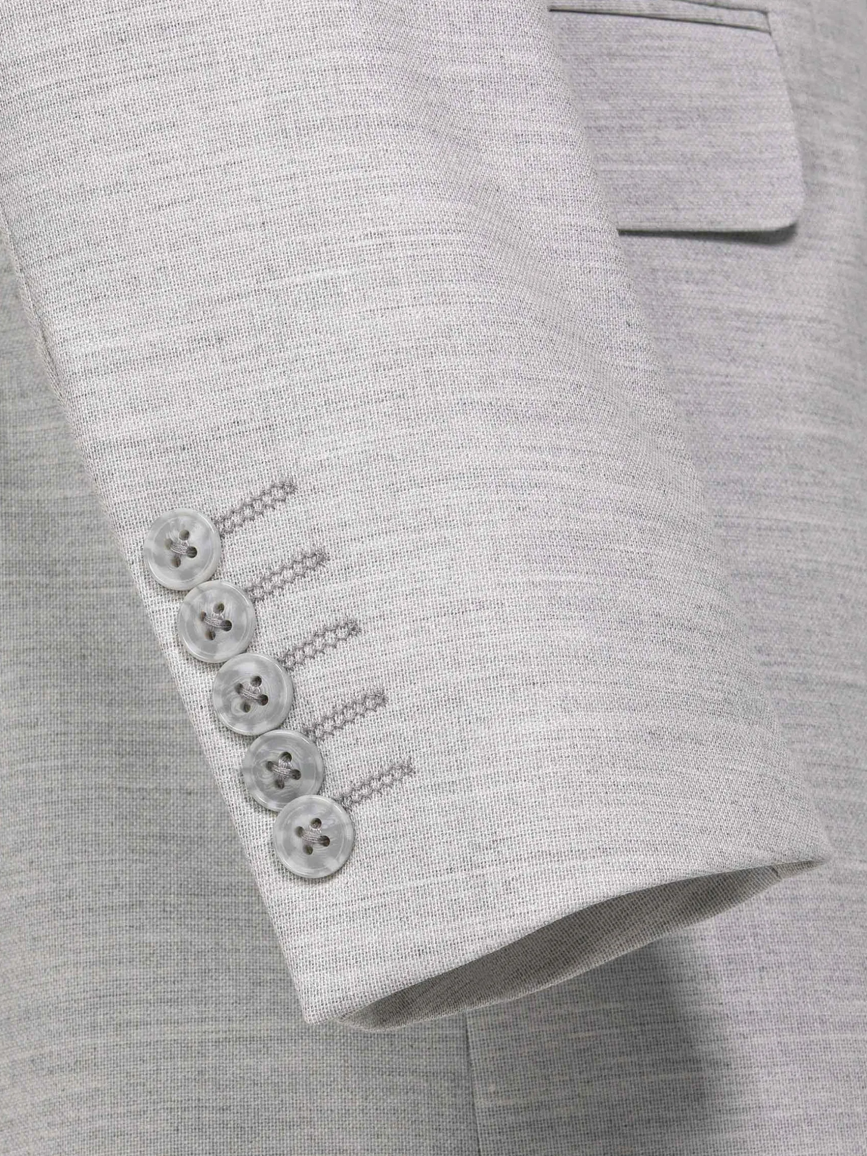 WAM DENIM Pakken & Maatwerk*Newsted Comfort Wide Lapel Light Grey Colbert