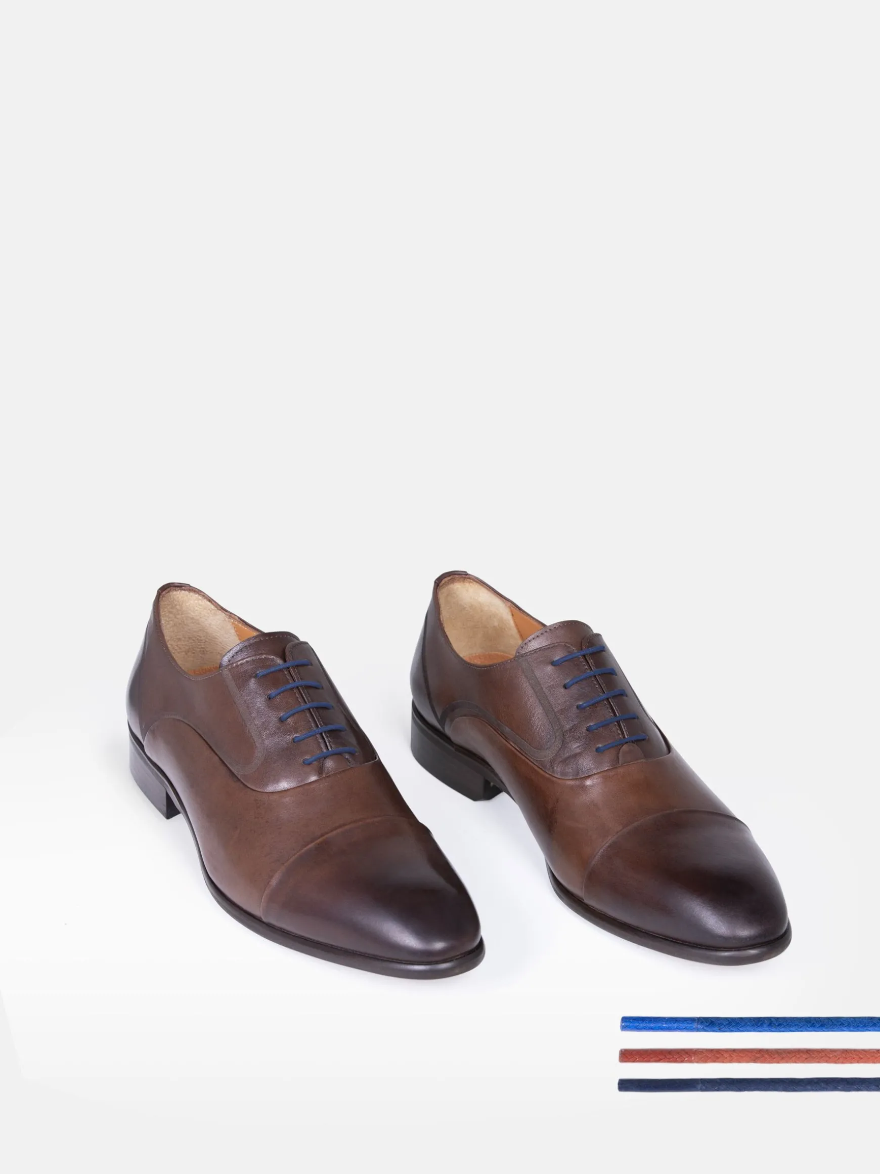 WAM DENIM Schoenen*Oxford Leather Brown Schoenen