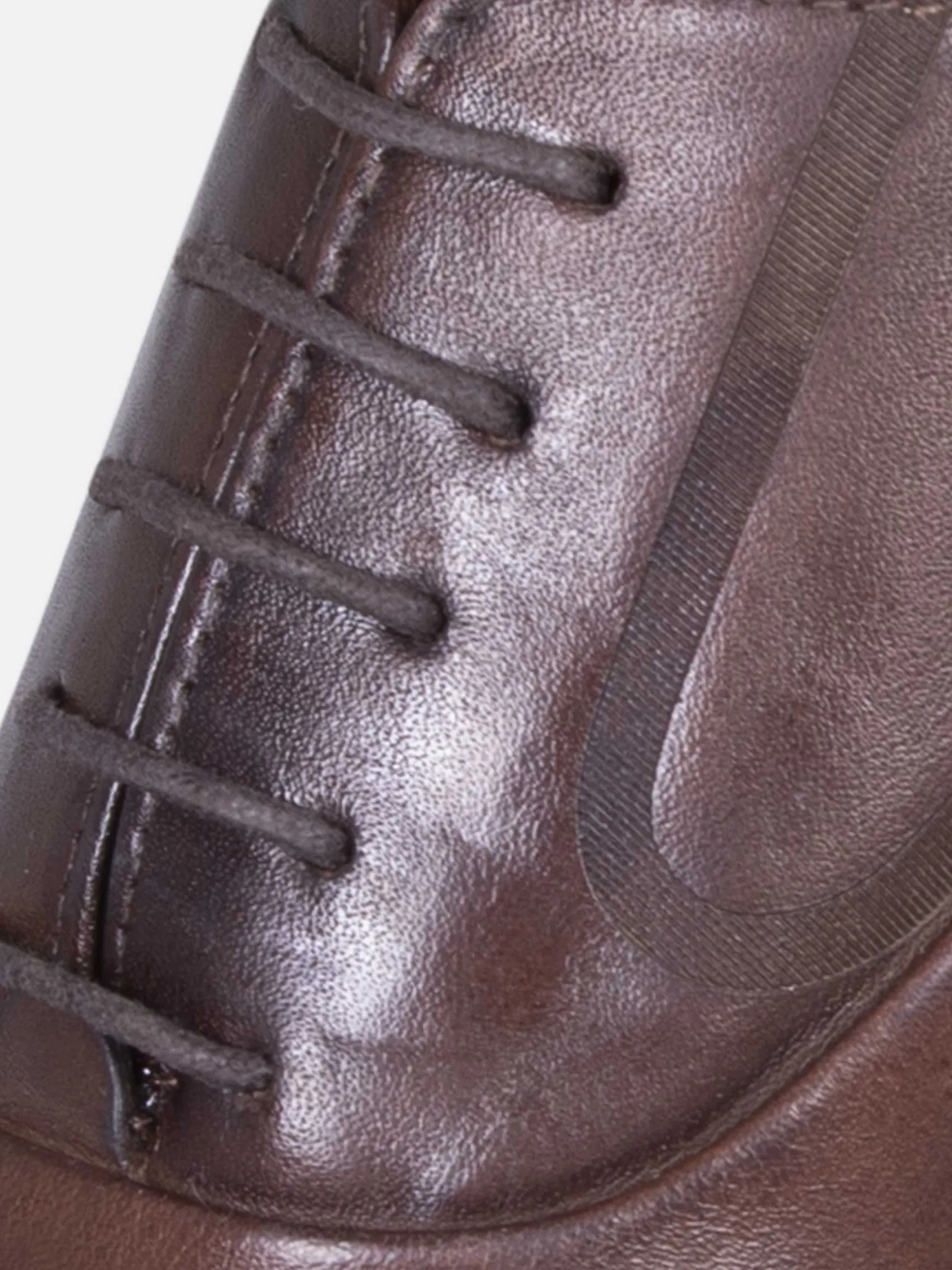 WAM DENIM Schoenen*Oxford Leather Brown Schoenen