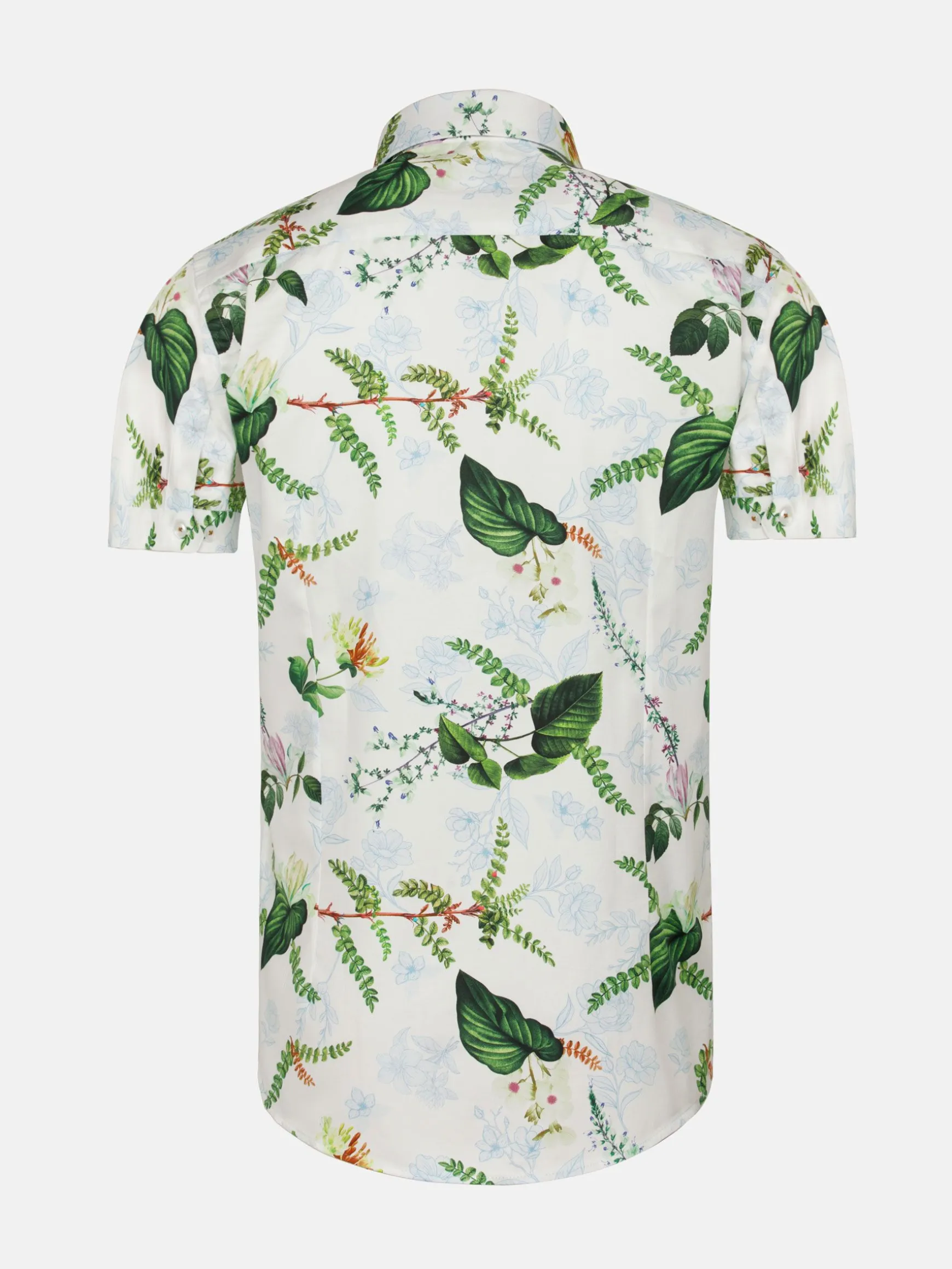 WAM DENIM Overhemd Korte Mouwen*Parker Tailored Fit White Overhemd