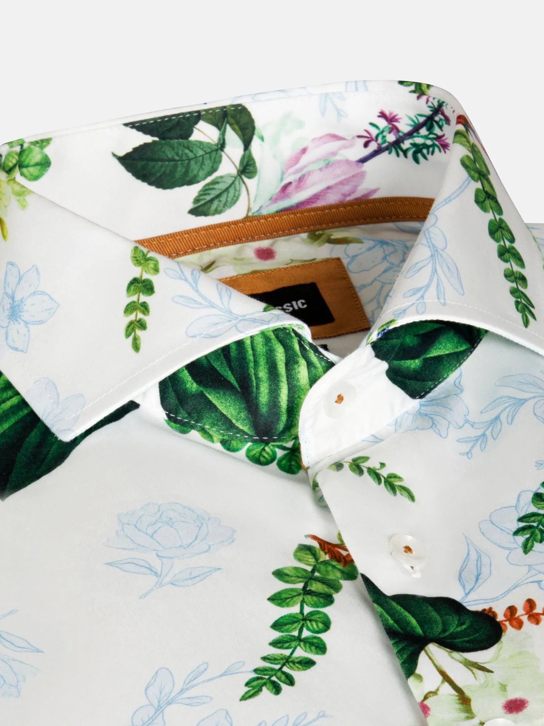 WAM DENIM Overhemd Korte Mouwen*Parker Tailored Fit White Overhemd