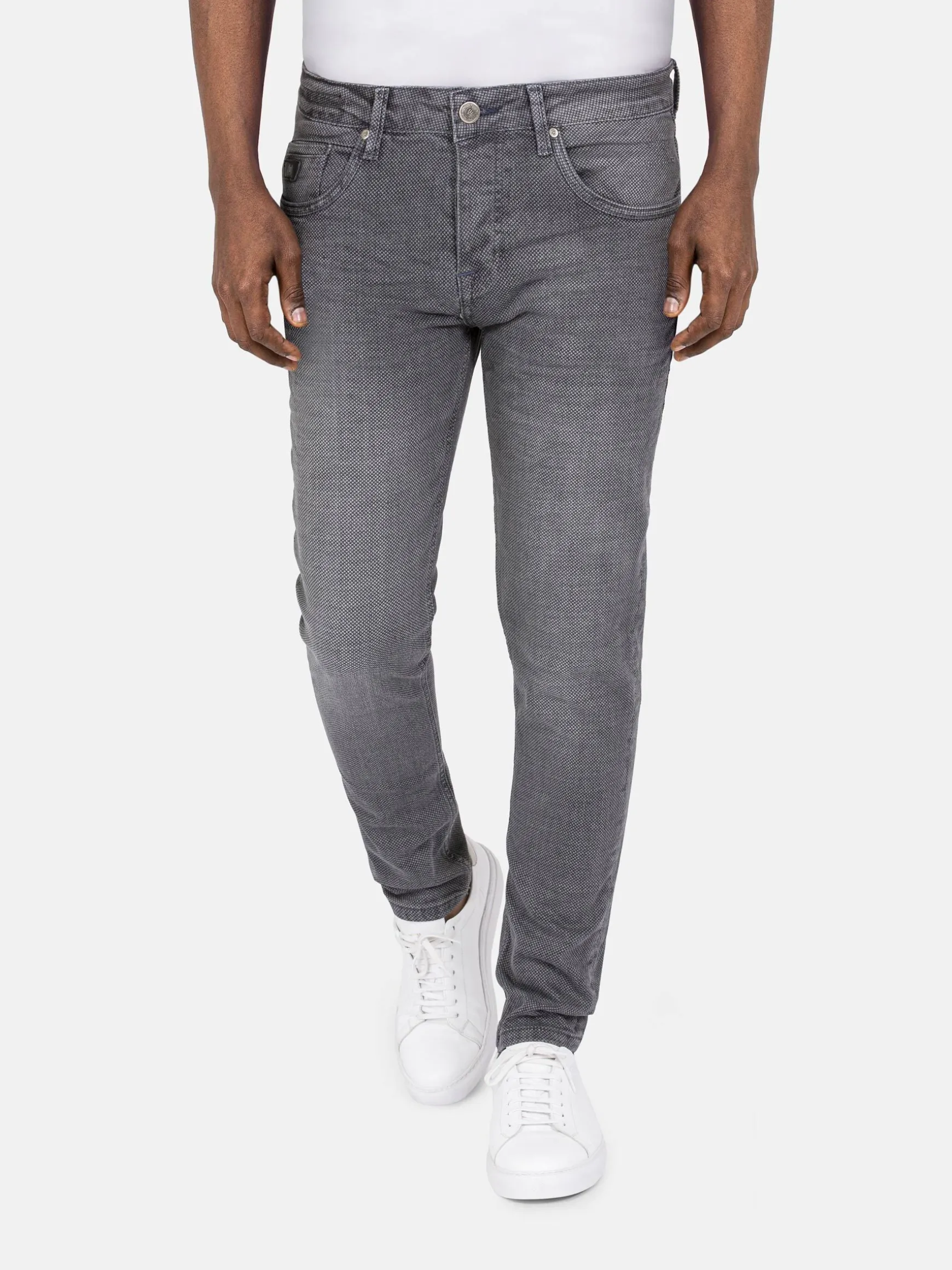 WAM DENIM Jeans*Polymouth Slim Fit Anthracite Jeans