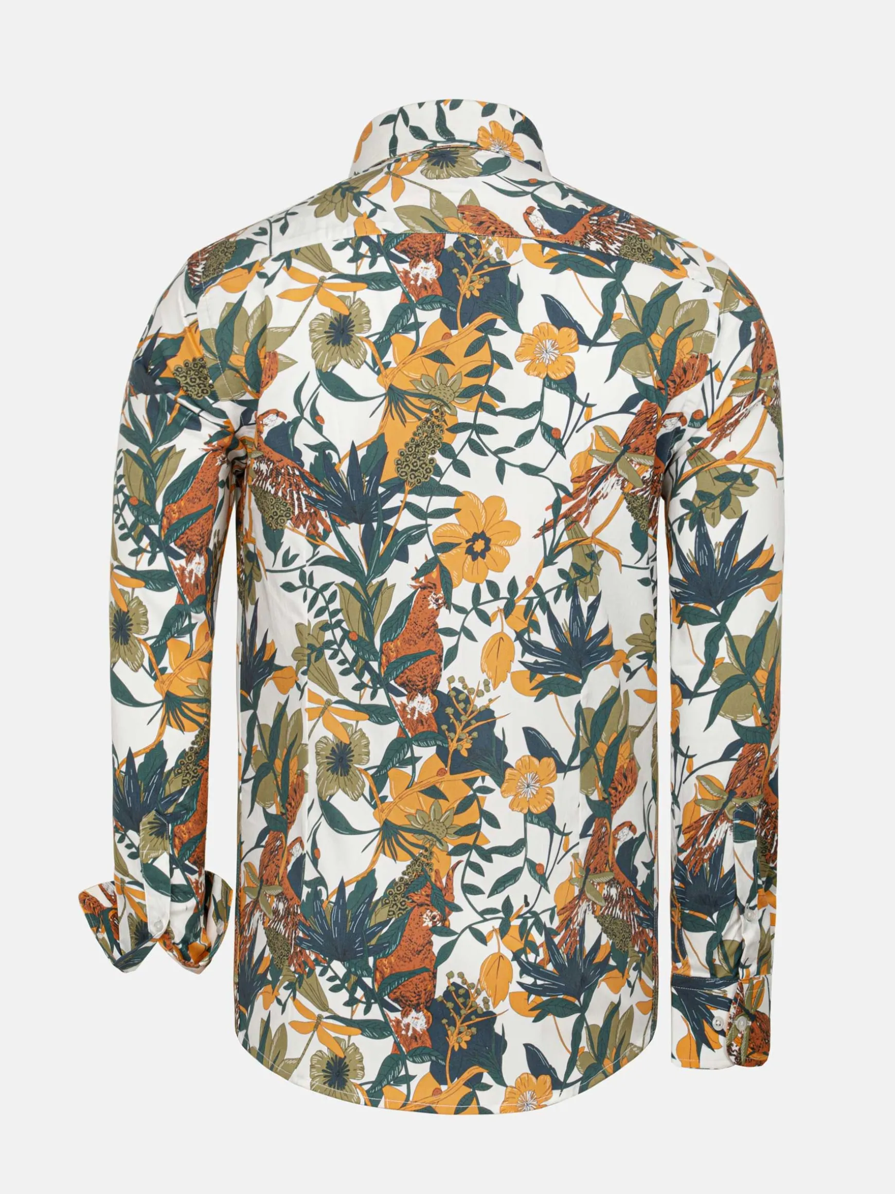 WAM DENIM Overhemd Lange Mouwen*Porto White Yellow Overhemd