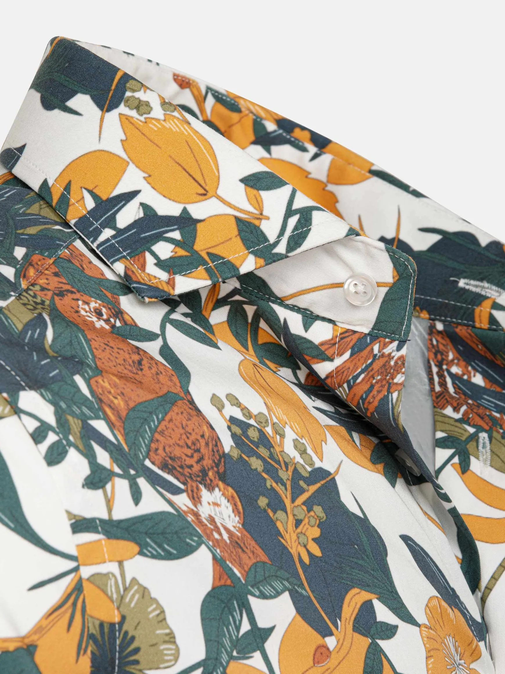 WAM DENIM Overhemd Lange Mouwen*Porto White Yellow Overhemd