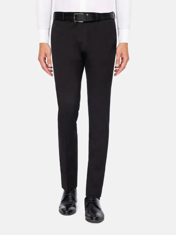 WAM DENIM Pakken & Maatwerk*Red Wood Glen Check Slim Fit Dark Red Black Suit Pantalon