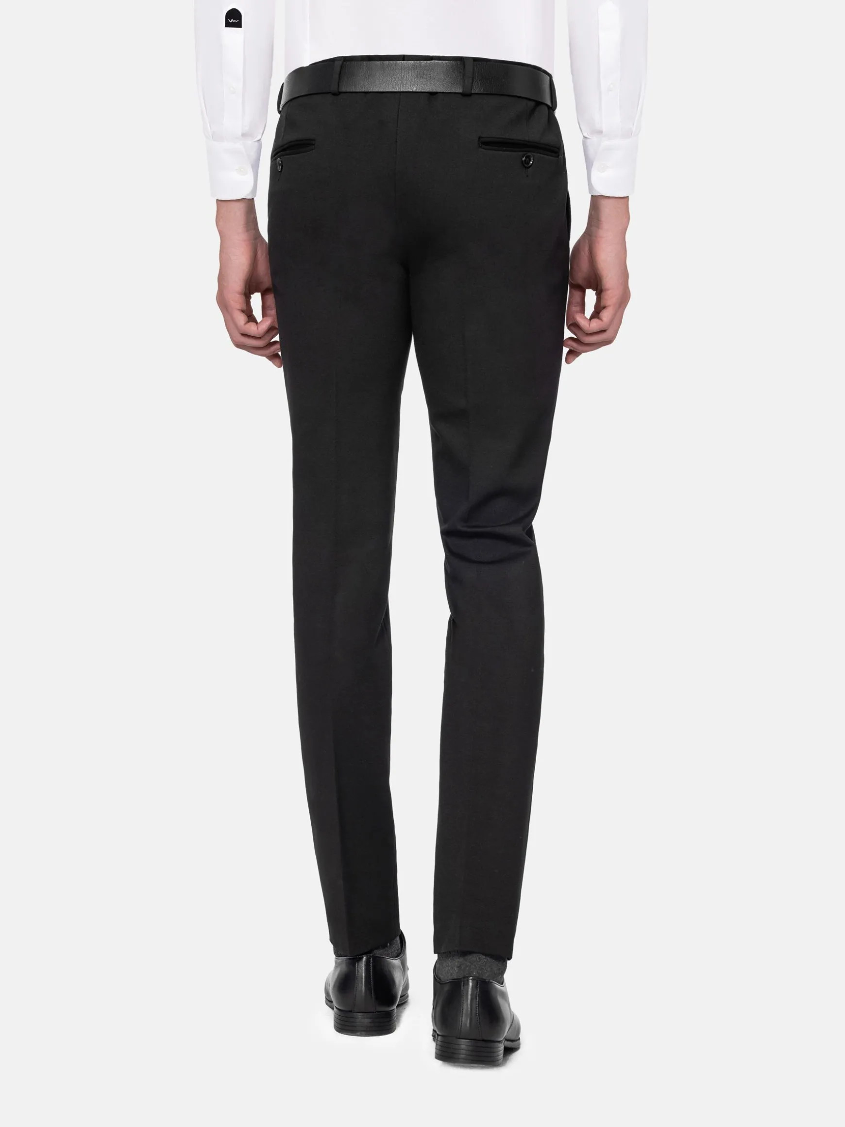 WAM DENIM Pakken & Maatwerk*Red Wood Glen Check Slim Fit Dark Red Black Suit Pantalon