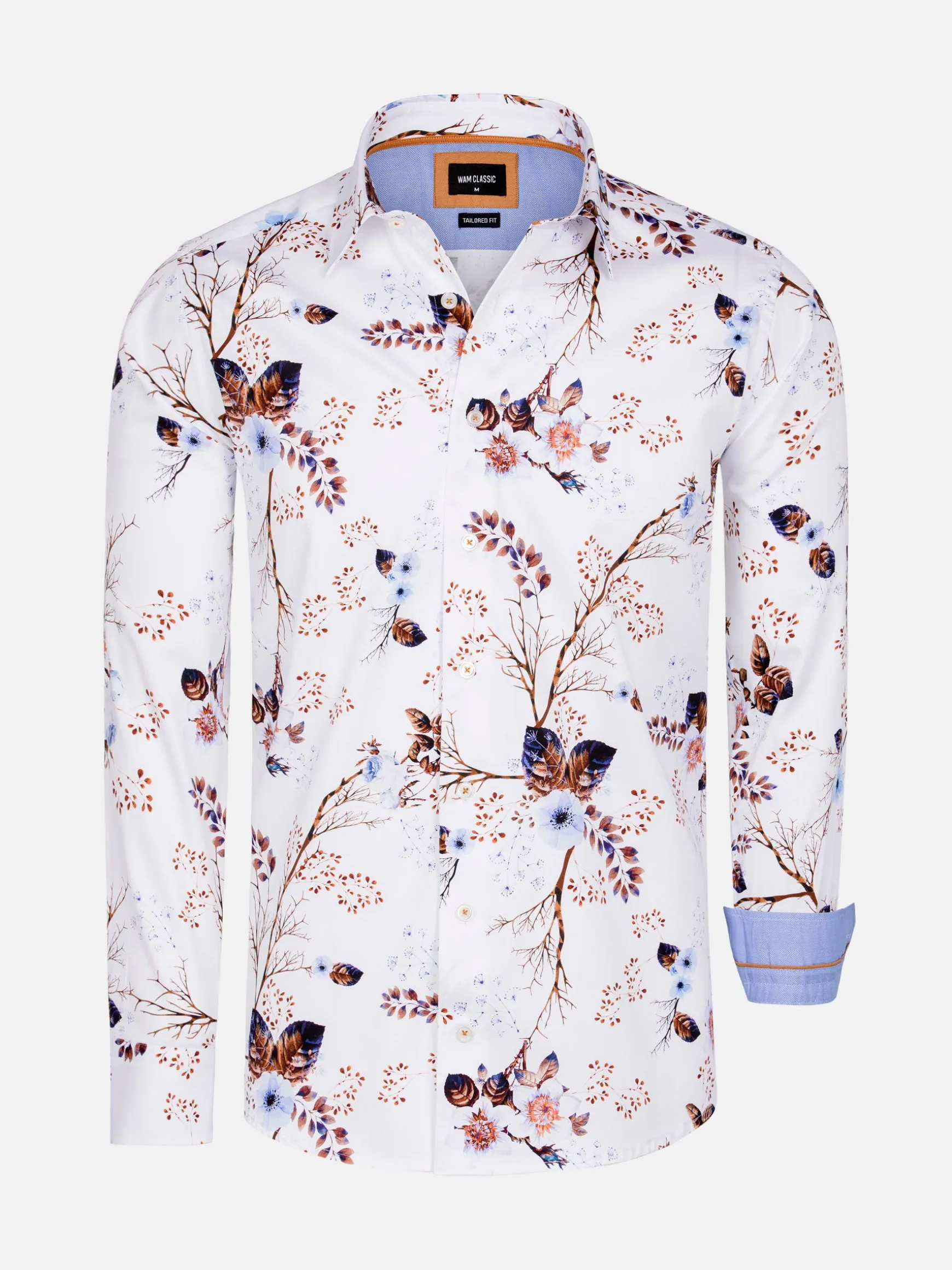 WAM DENIM Overhemd Lange Mouwen*Rennes Floral White Overhemd