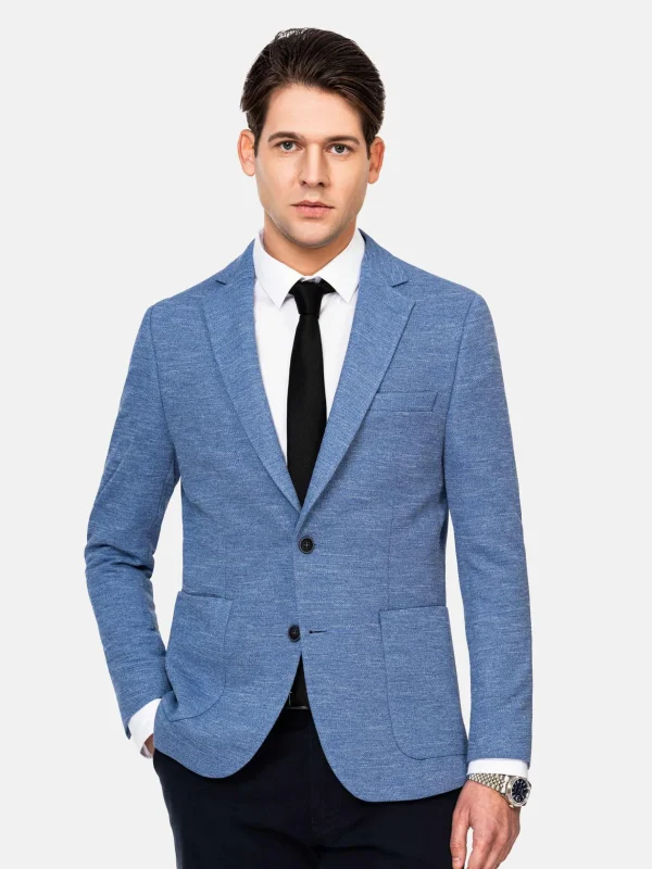 WAM DENIM Colberts & Blazers*Ripon Modern Fit Blue Colbert