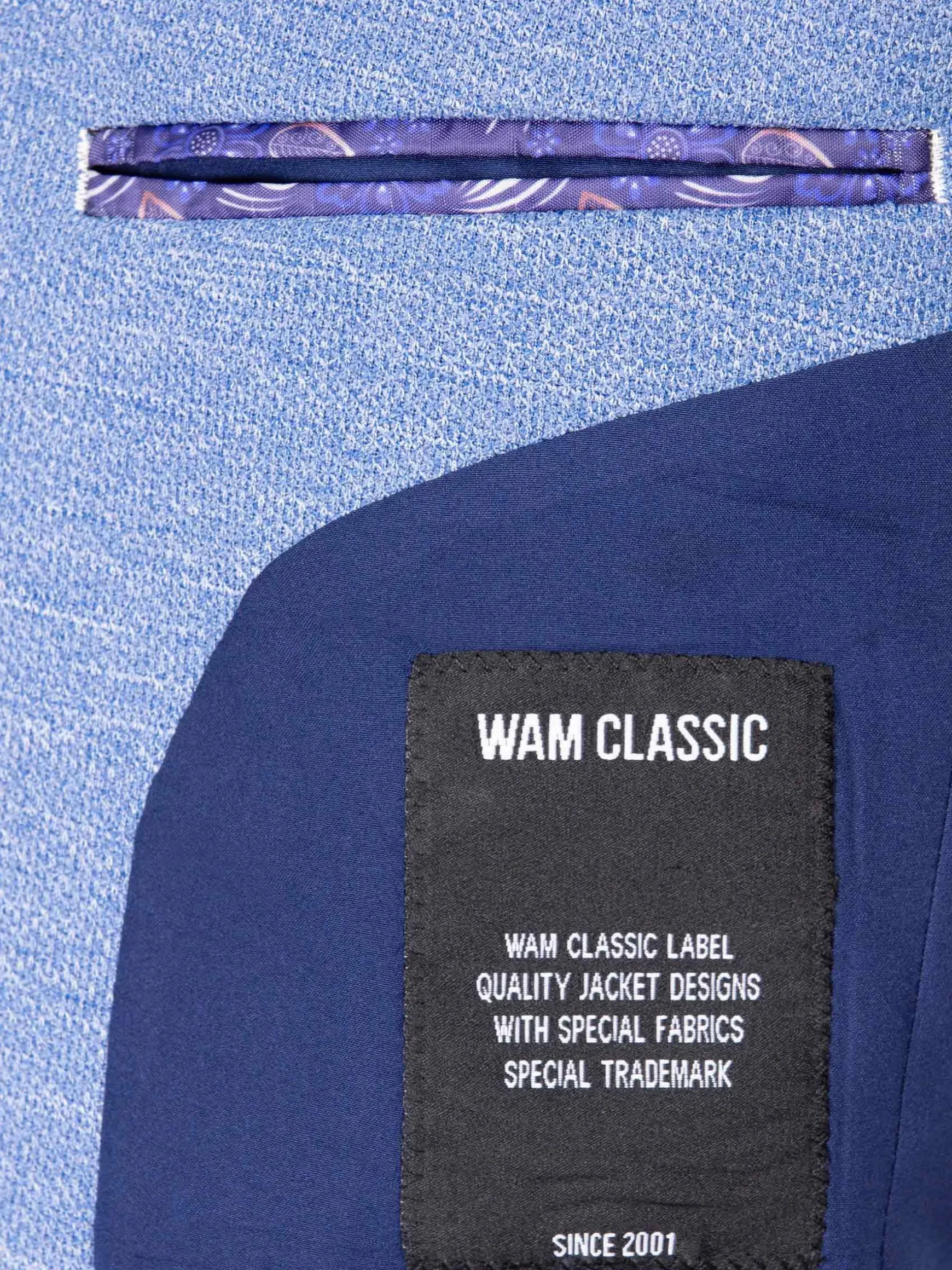 WAM DENIM Colberts & Blazers*Ripon Modern Fit Blue Colbert