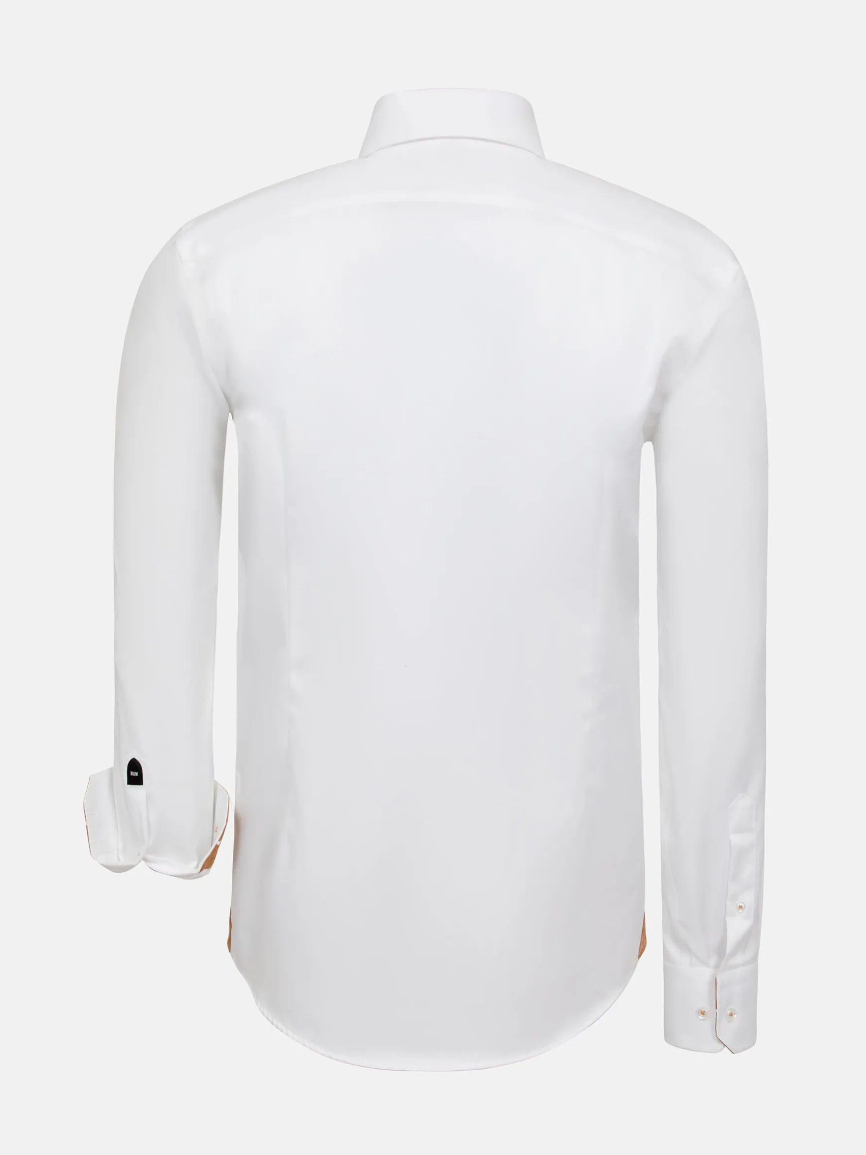 WAM DENIM Overhemd Lange Mouwen*Rocco White Non-Iron Business Overhemd