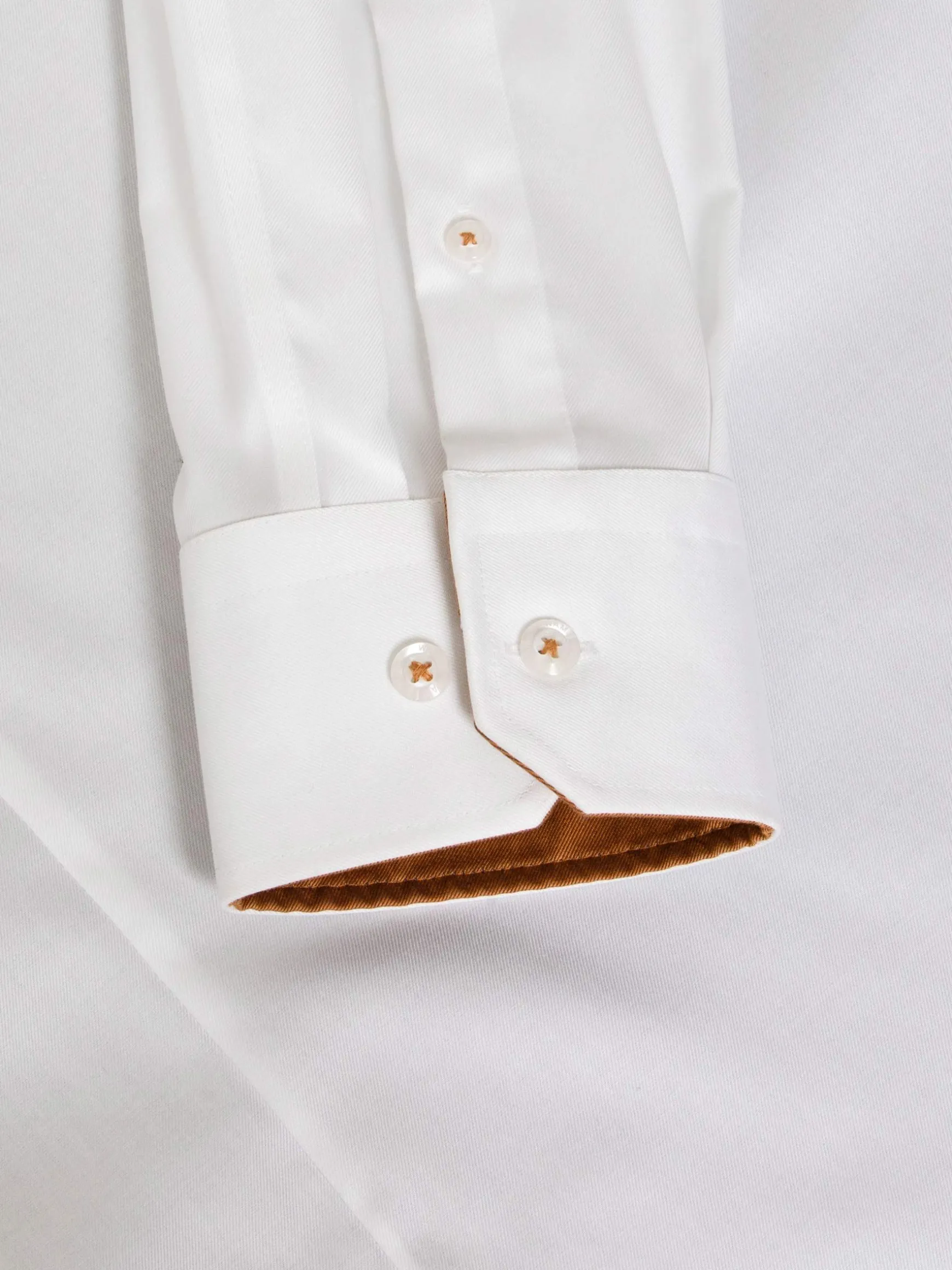 WAM DENIM Overhemd Lange Mouwen*Rocco White Non-Iron Business Overhemd