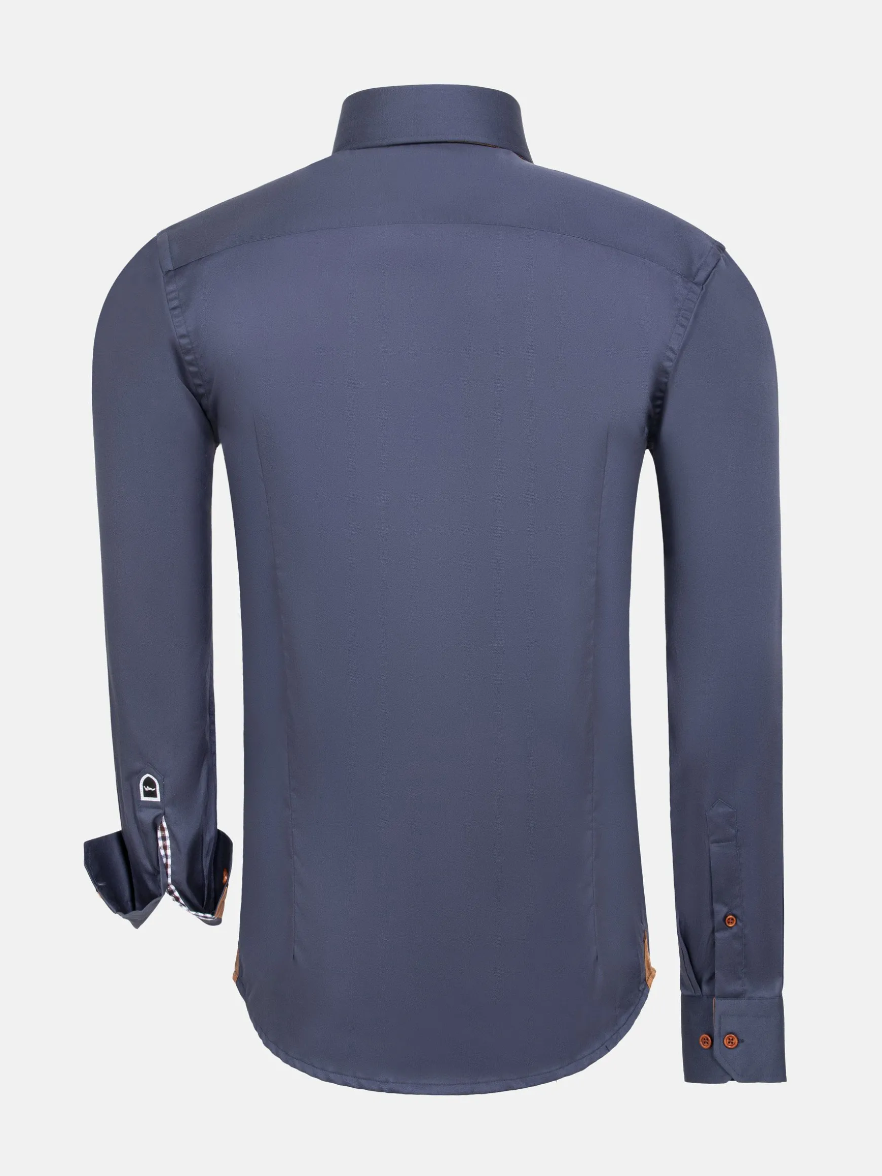 WAM DENIM Overhemd Lange Mouwen*Romney Long Sleeve Anthracite Overhemd