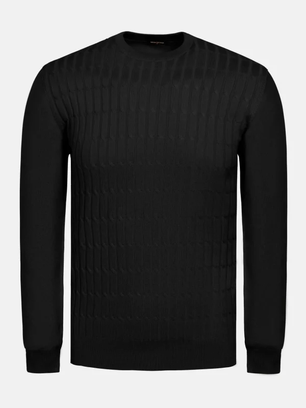 WAM DENIM Truien & Pullovers*Ruth Crew Neck Black Pullover