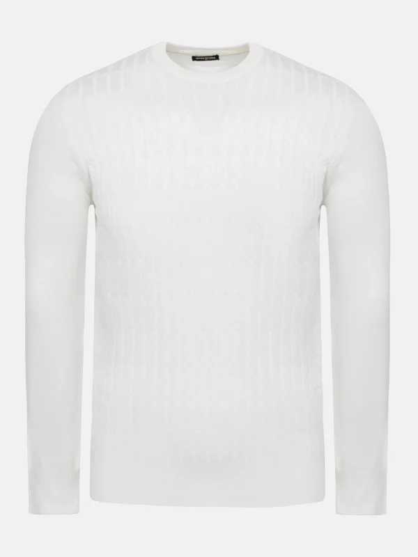 WAM DENIM Truien & Pullovers*Ruth Crew Neck Off White Pullover