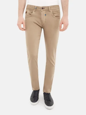 WAM DENIM Jeans*Sahara Button Closure Light Beige Jeans